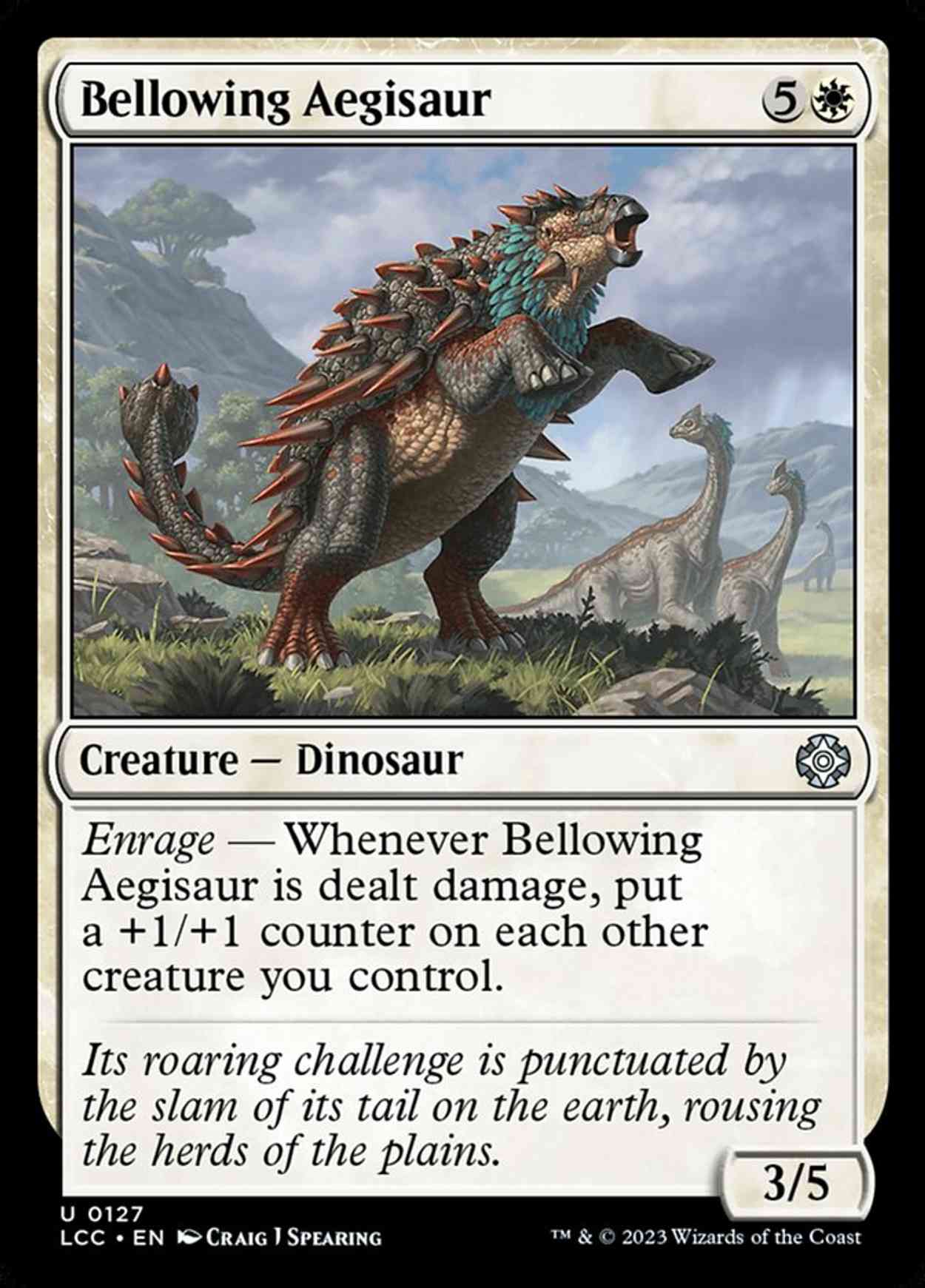 Bellowing Aegisaur magic card front