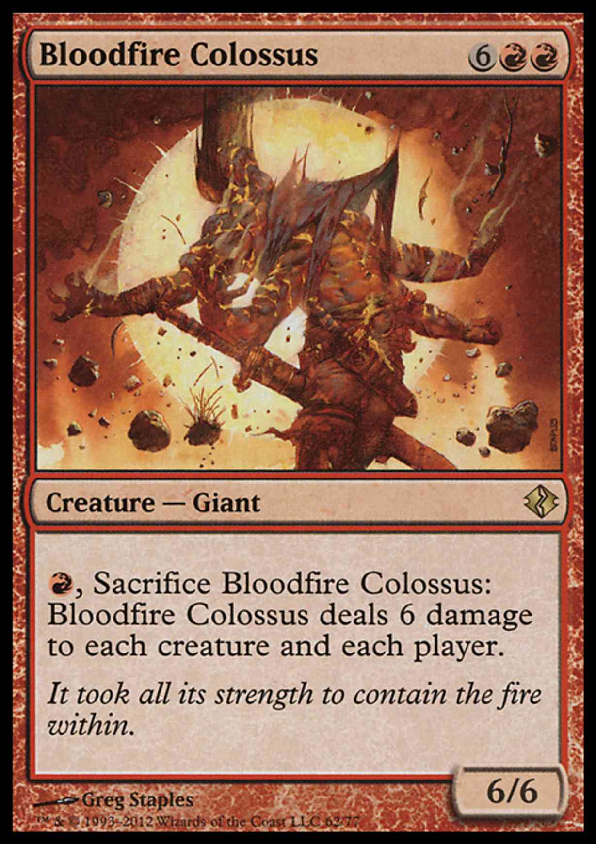 Bloodfire Colossus magic card front