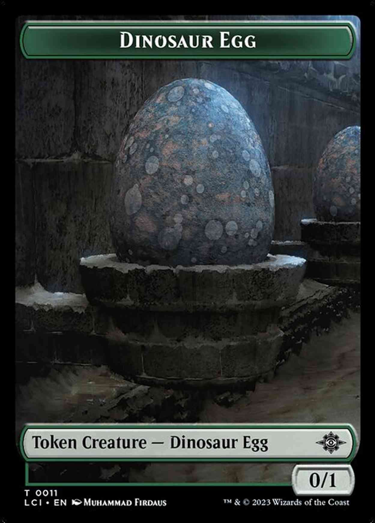 Dinosaur Egg // Dinosaur (0010) Double-Sided Token magic card front