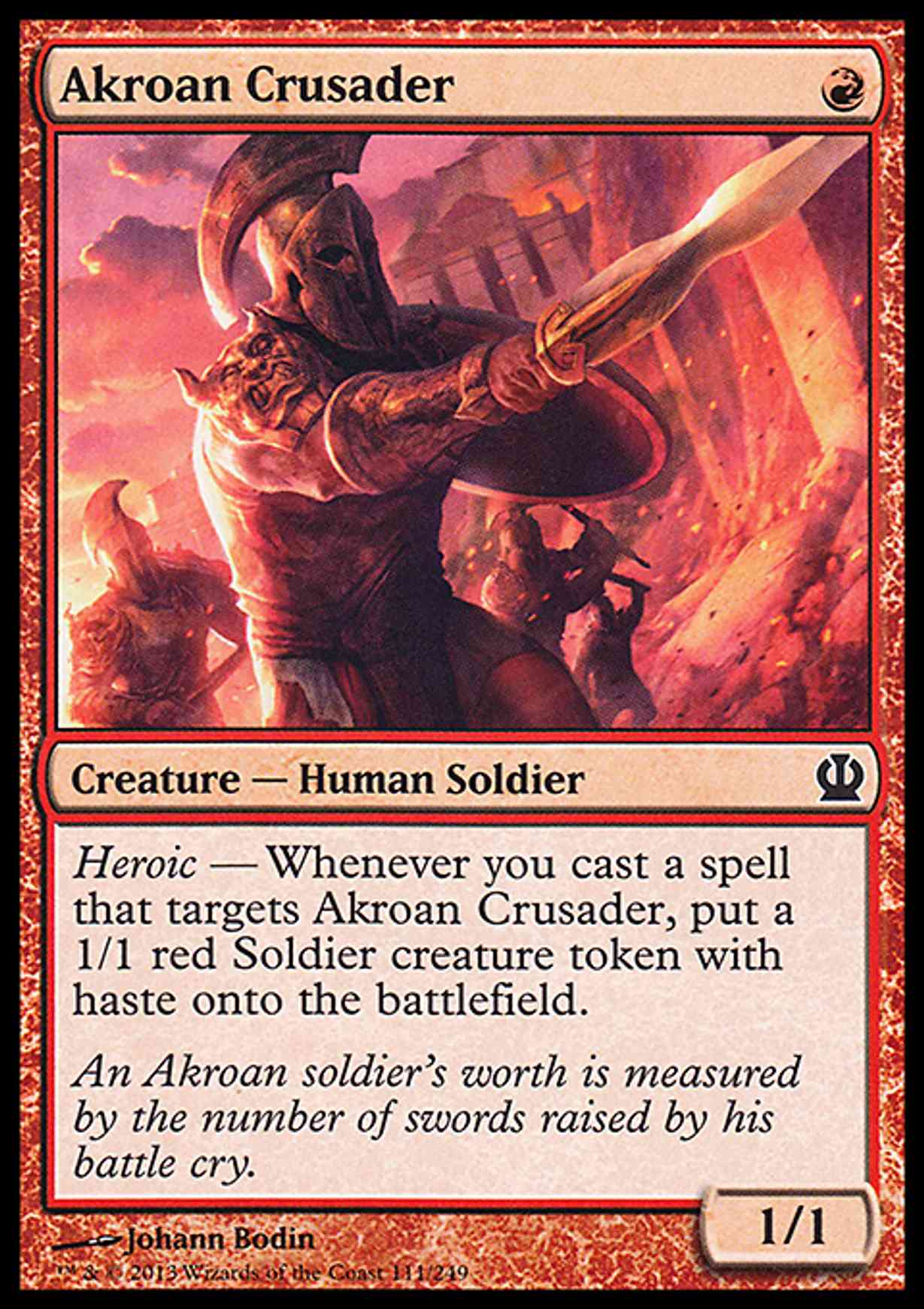 Akroan Crusader magic card front