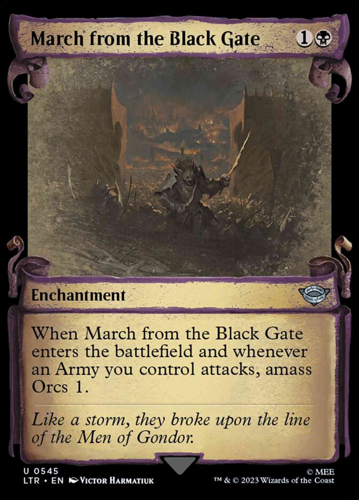 March from the Black Gate (Showcase Scrolls) magic card front