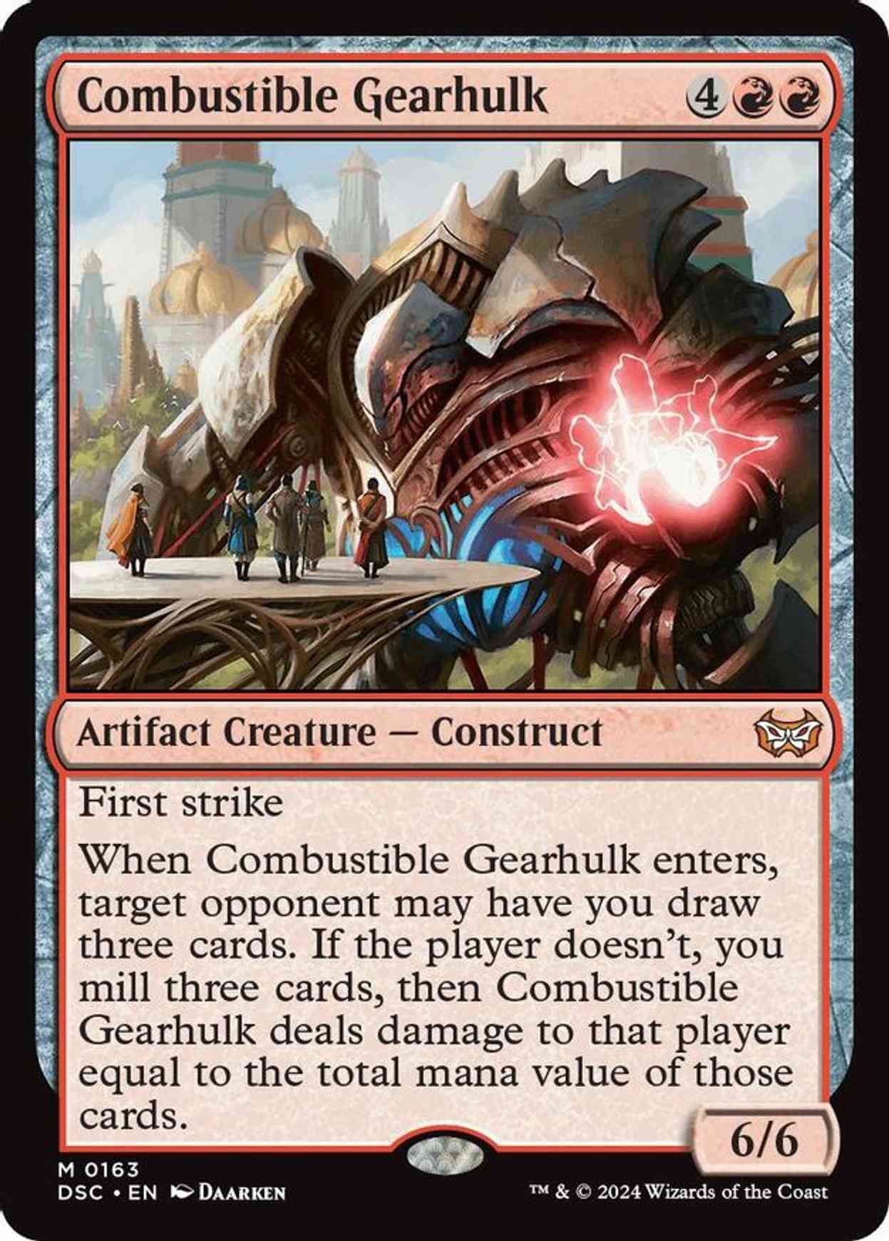 Combustible Gearhulk magic card front