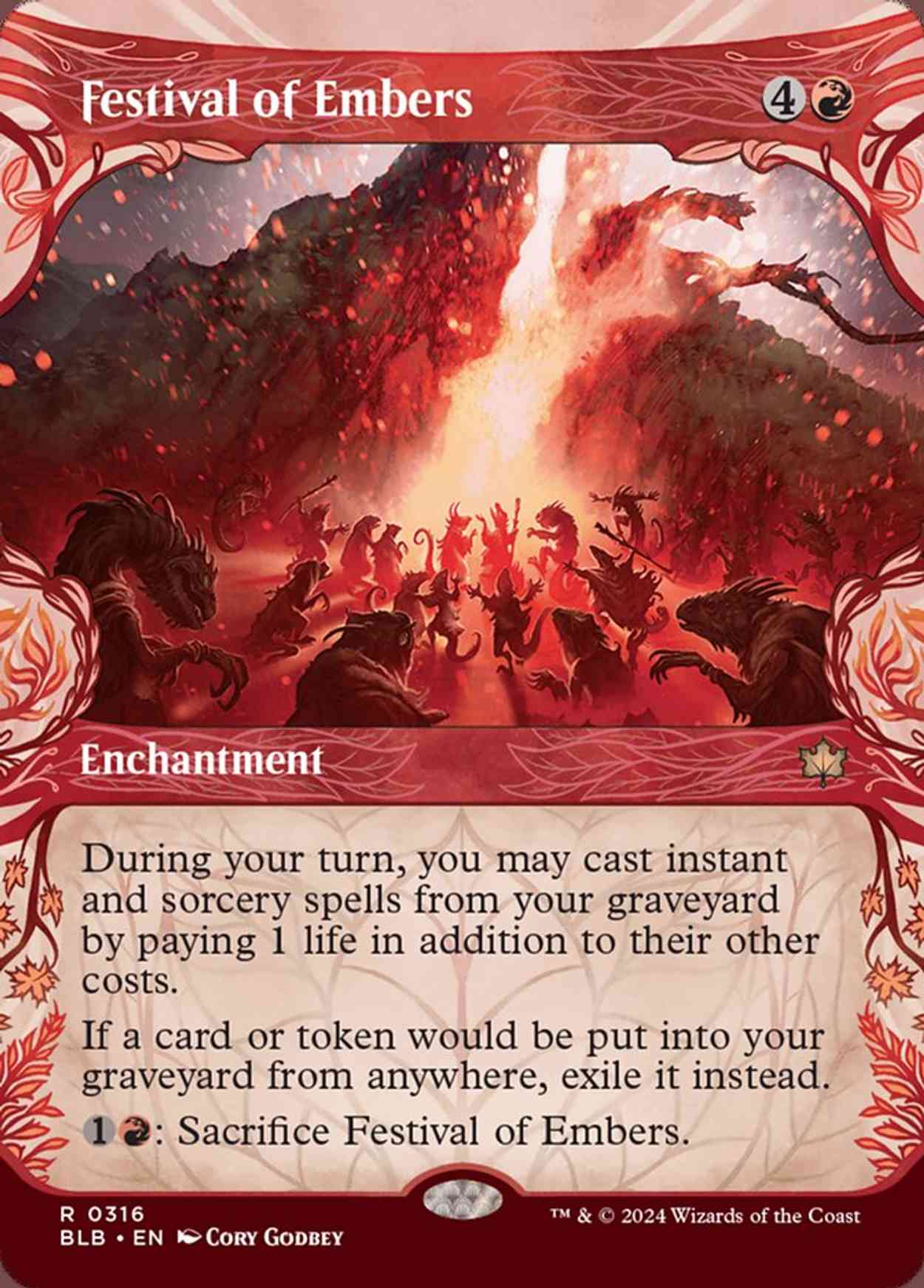 Festival of Embers magic card front