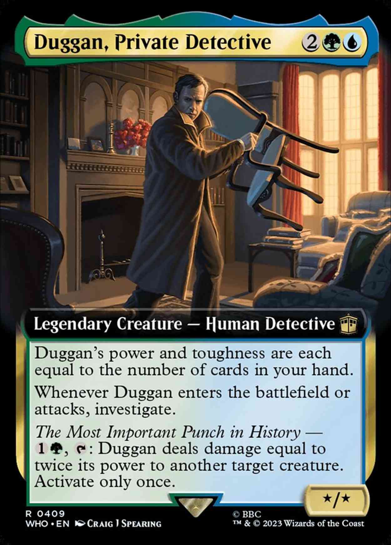 Duggan, Private Detective (Extended Art) magic card front