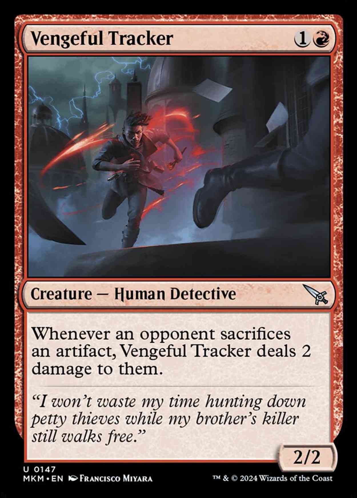 Vengeful Tracker magic card front