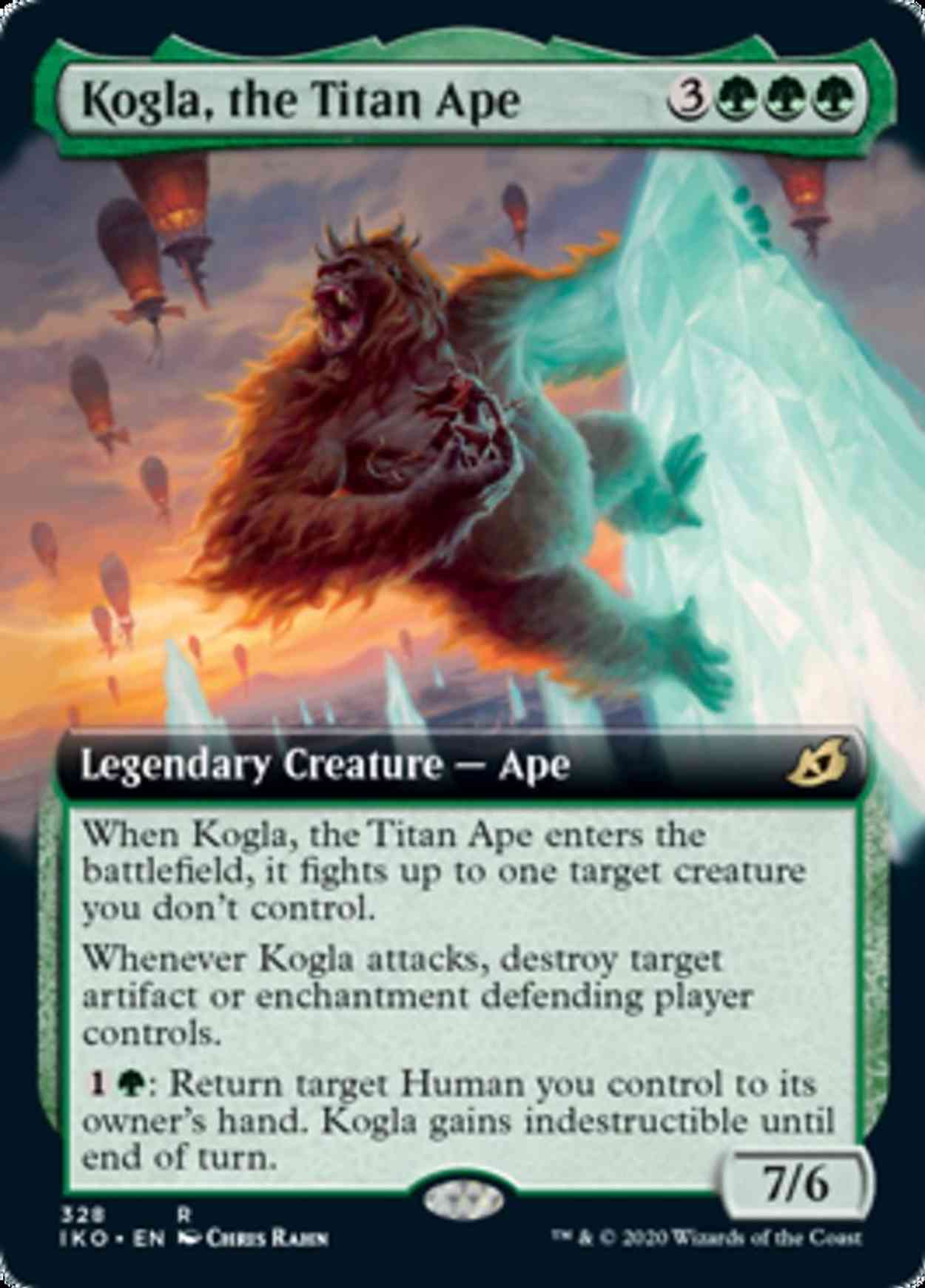 Kogla, the Titan Ape (Extended Art) magic card front