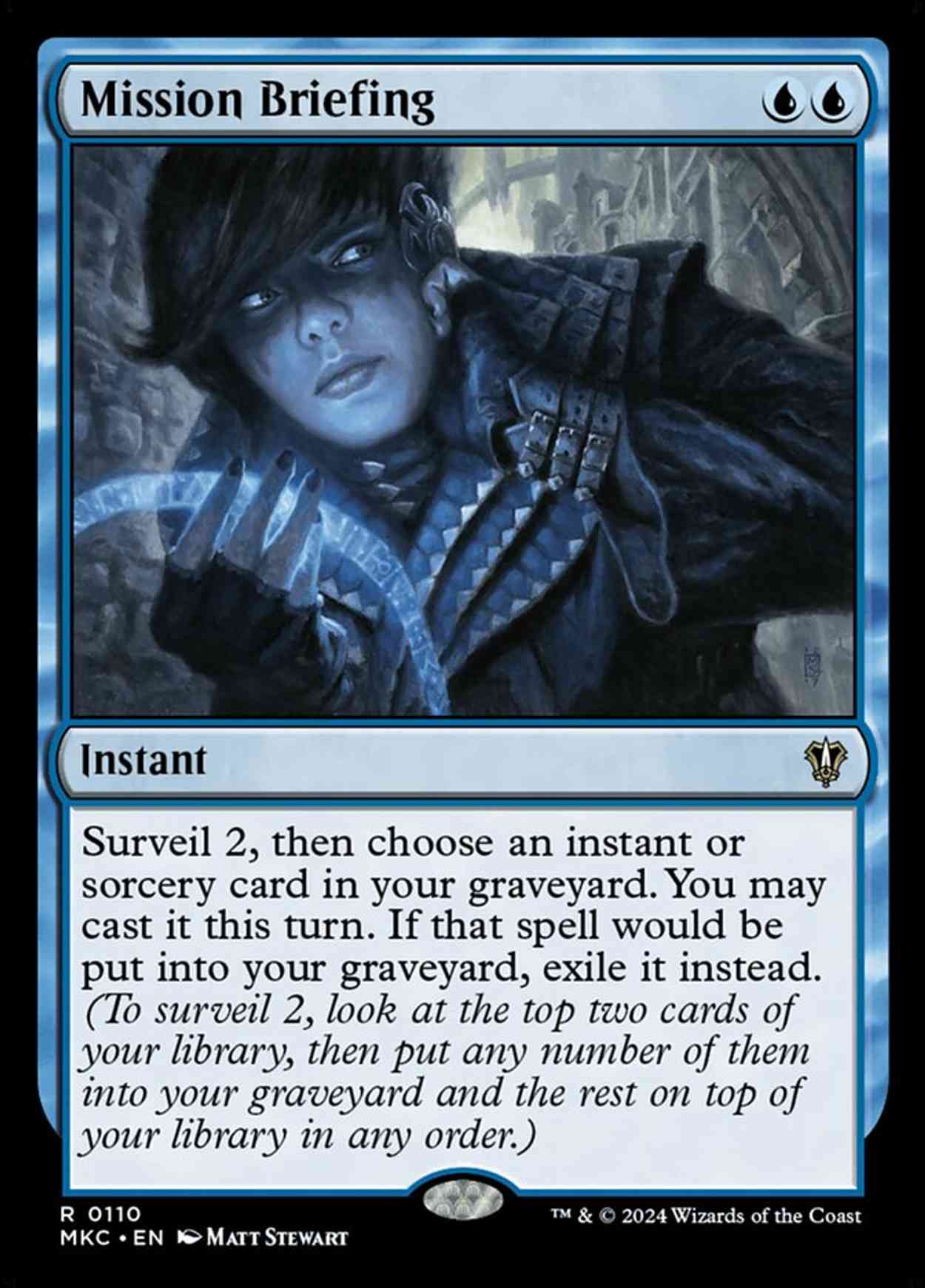 Mission Briefing magic card front
