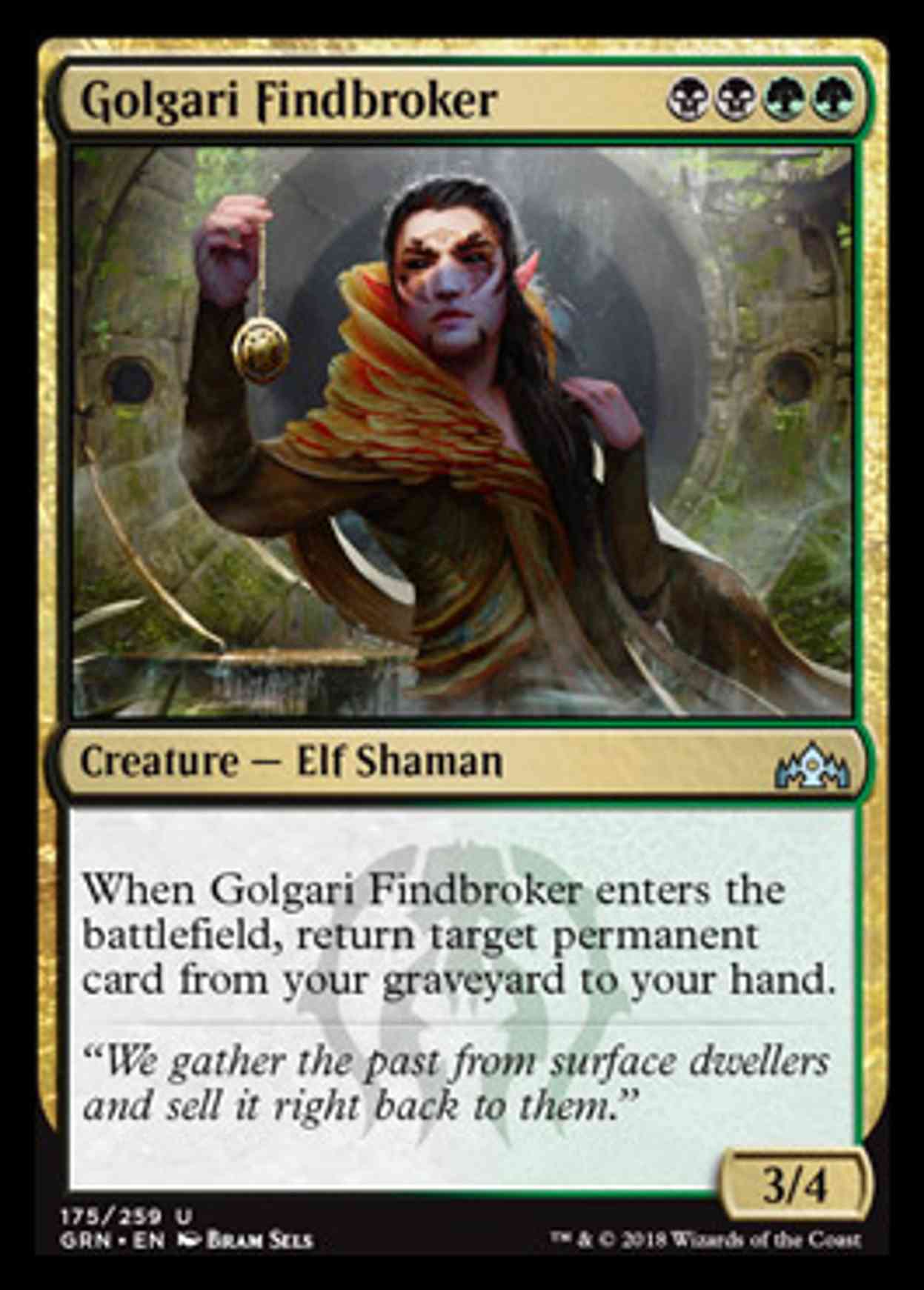 Golgari Findbroker magic card front