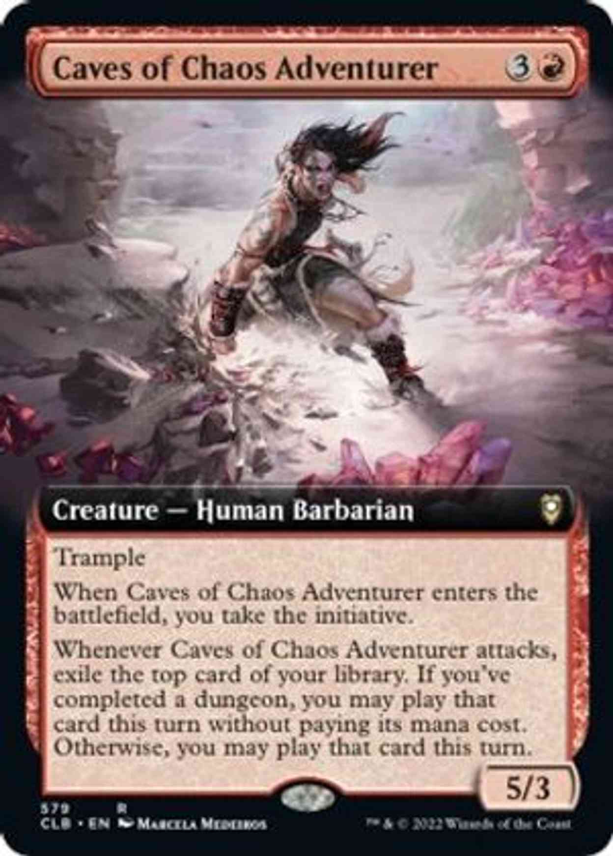 Caves of Chaos Adventurer (Extended Art) magic card front