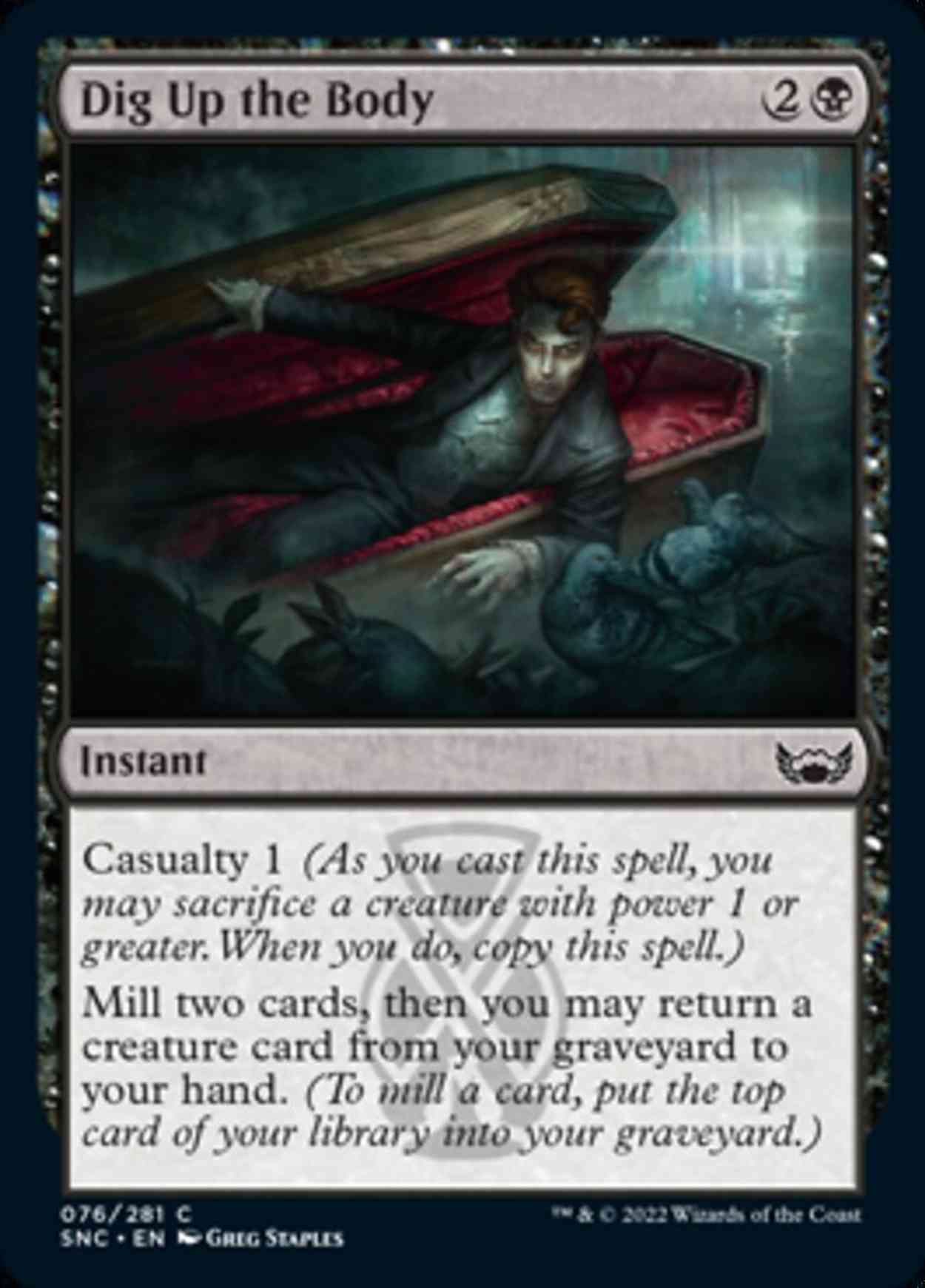 Dig Up the Body magic card front