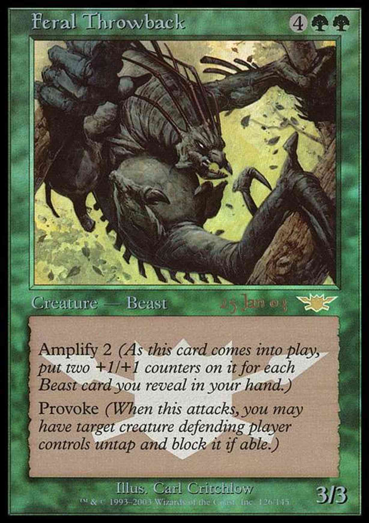 Feral Throwback magic card front