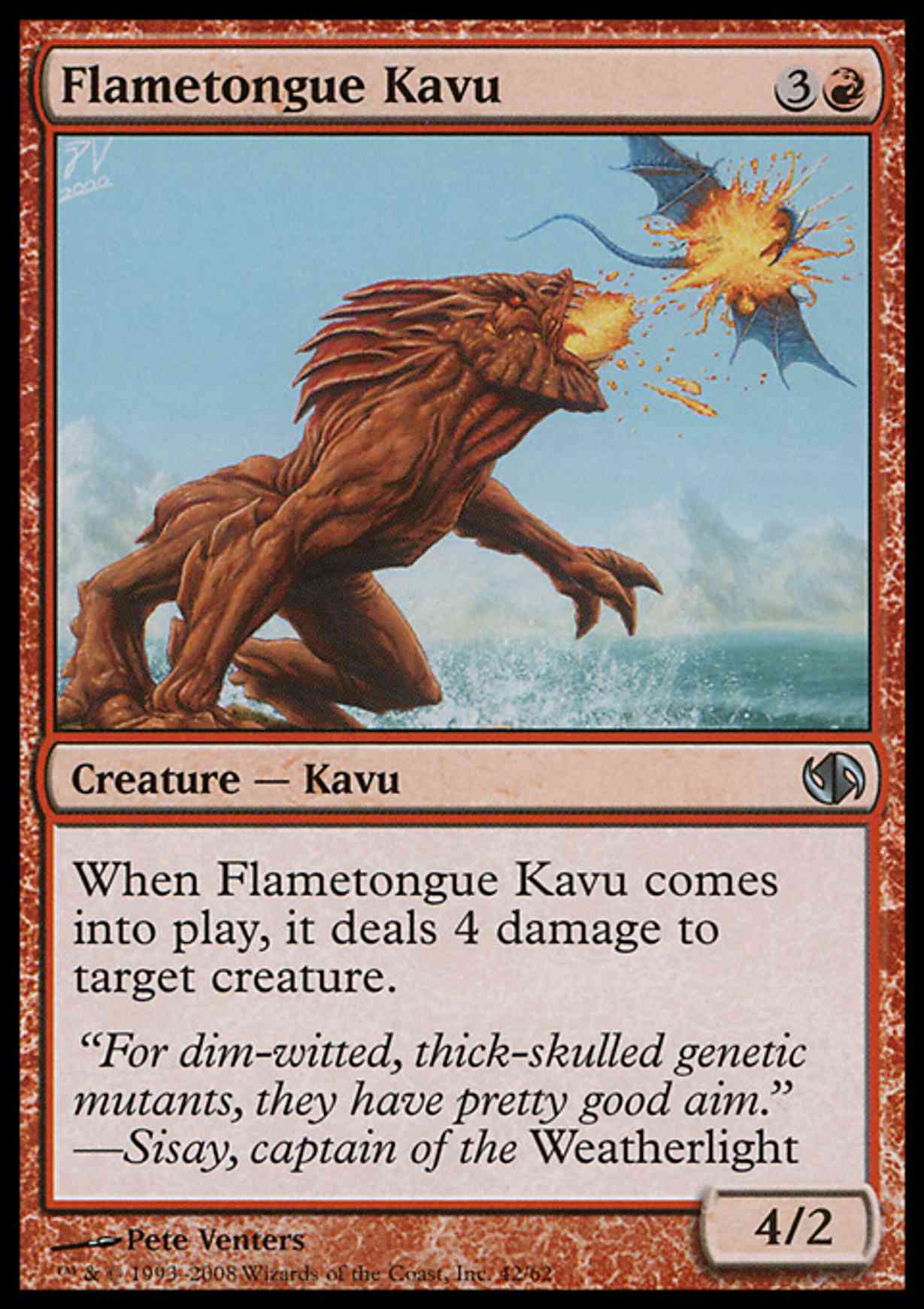 Flametongue Kavu magic card front
