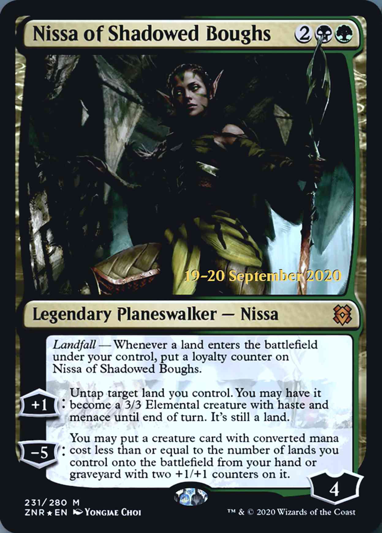 Nissa of Shadowed Boughs magic card front