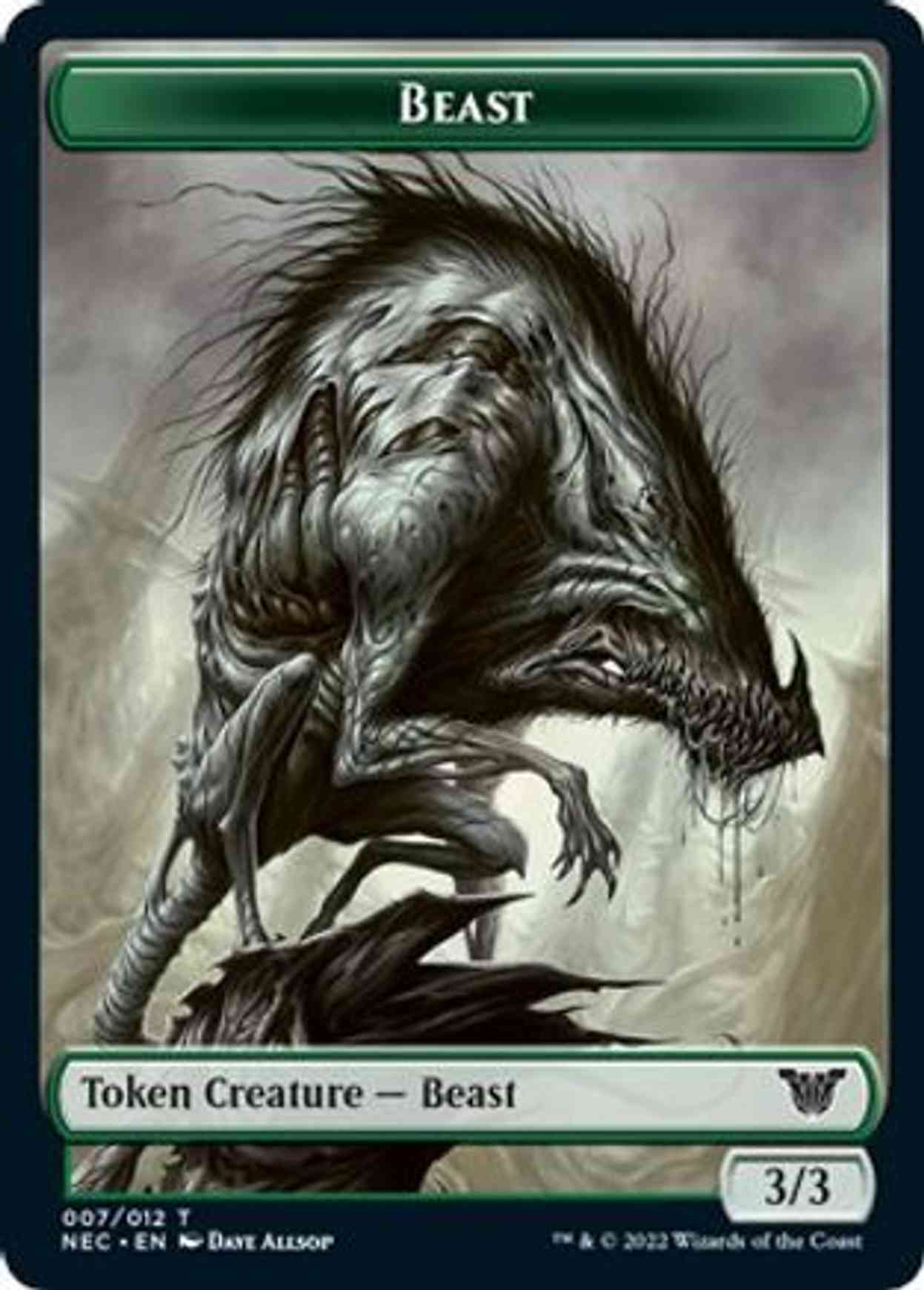 Beast // Treasure Double Sided Token magic card front