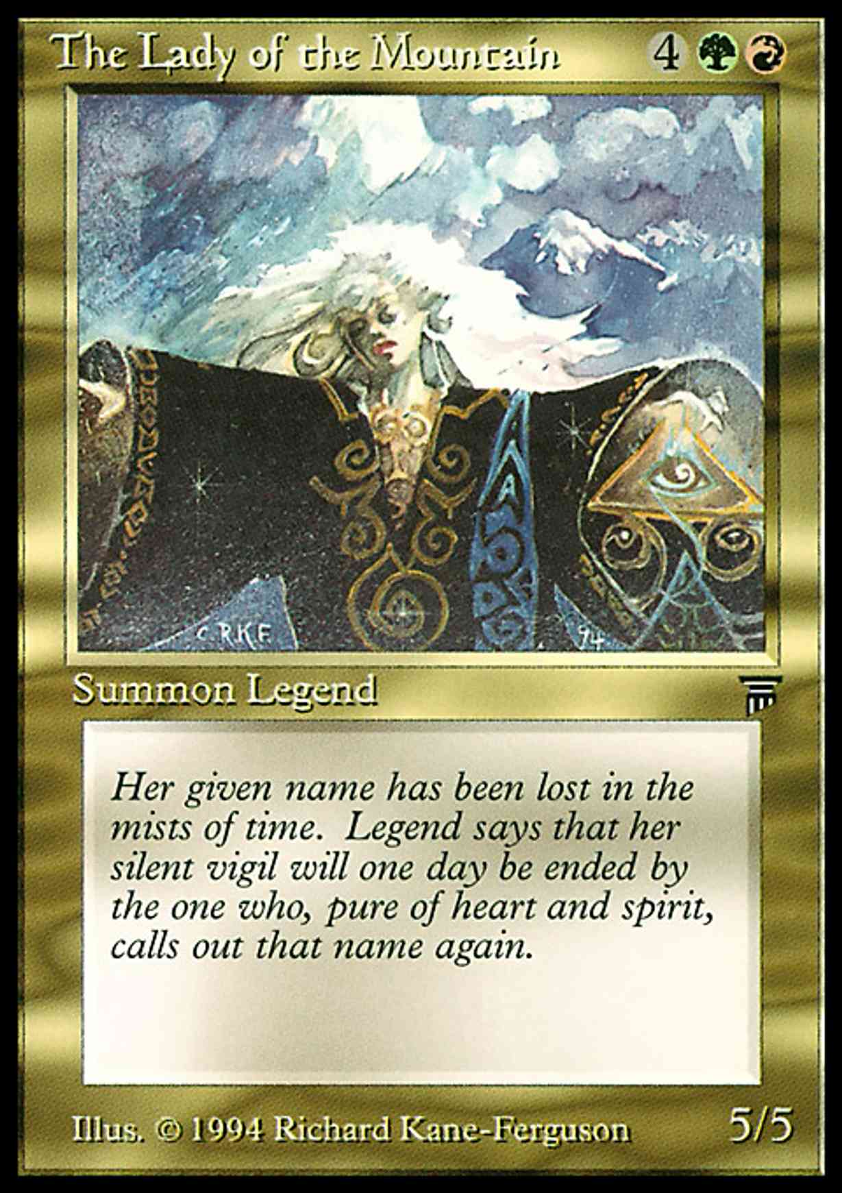The Lady of the Mountain magic card front