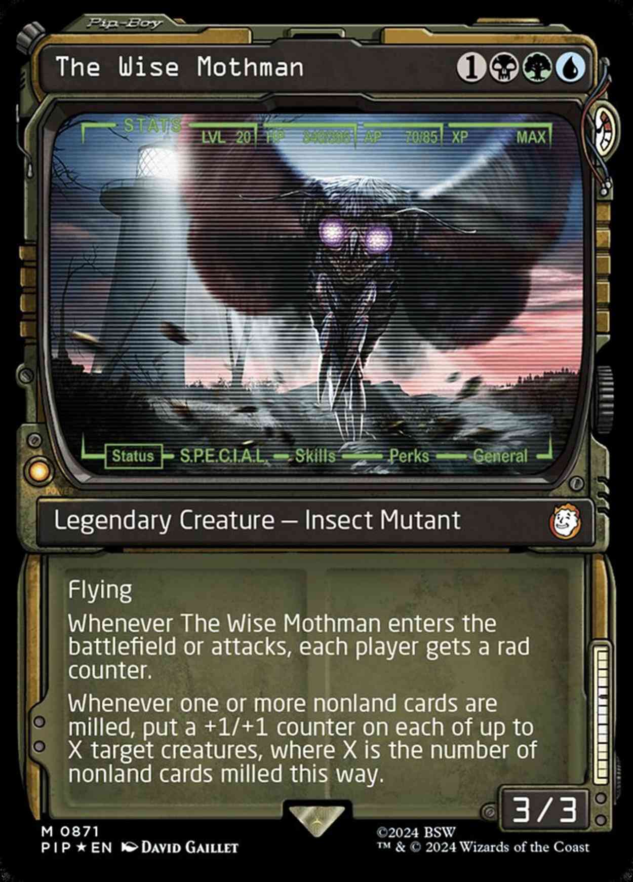 The Wise Mothman (Showcase) (Surge Foil) magic card front