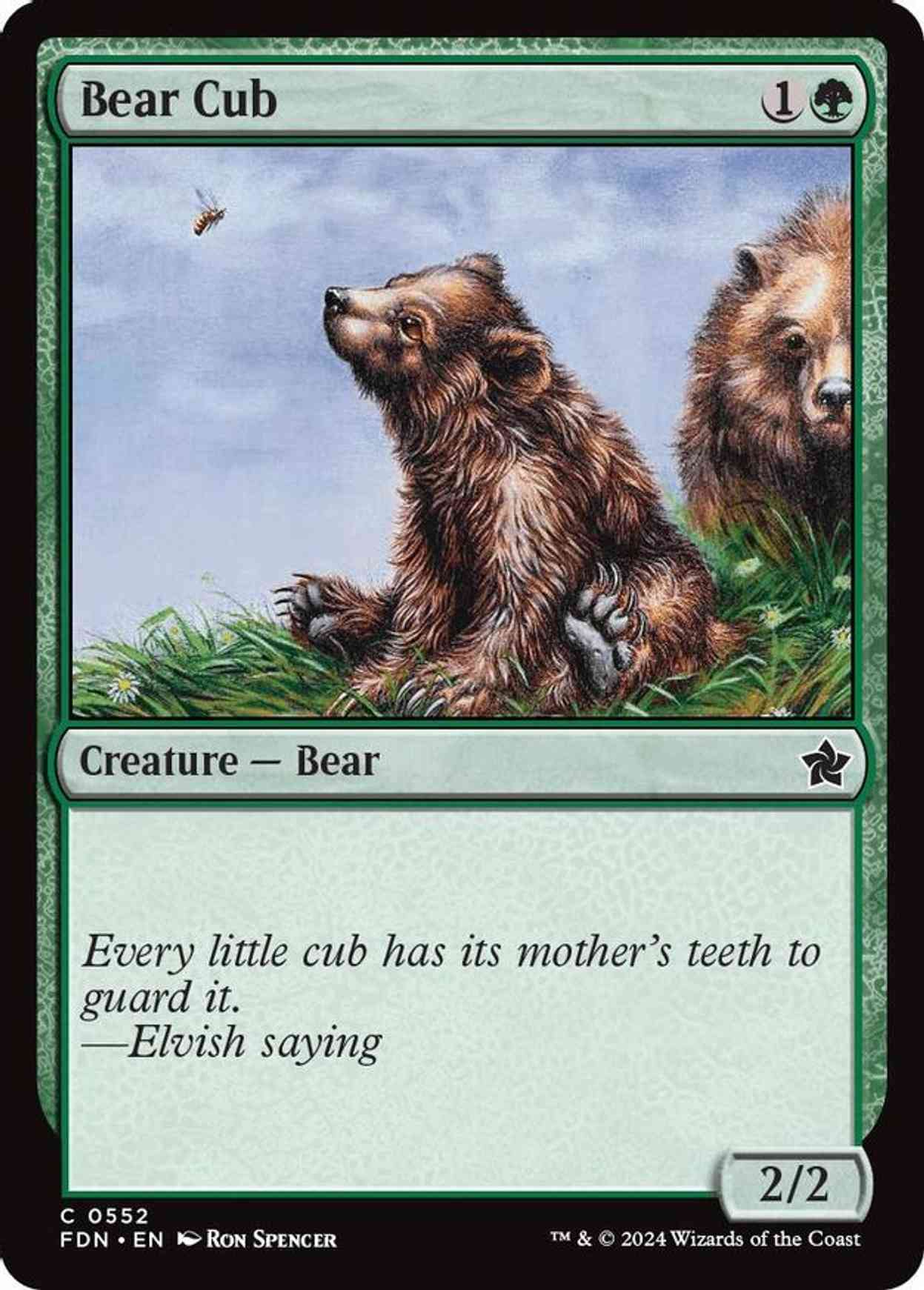 Bear Cub magic card front