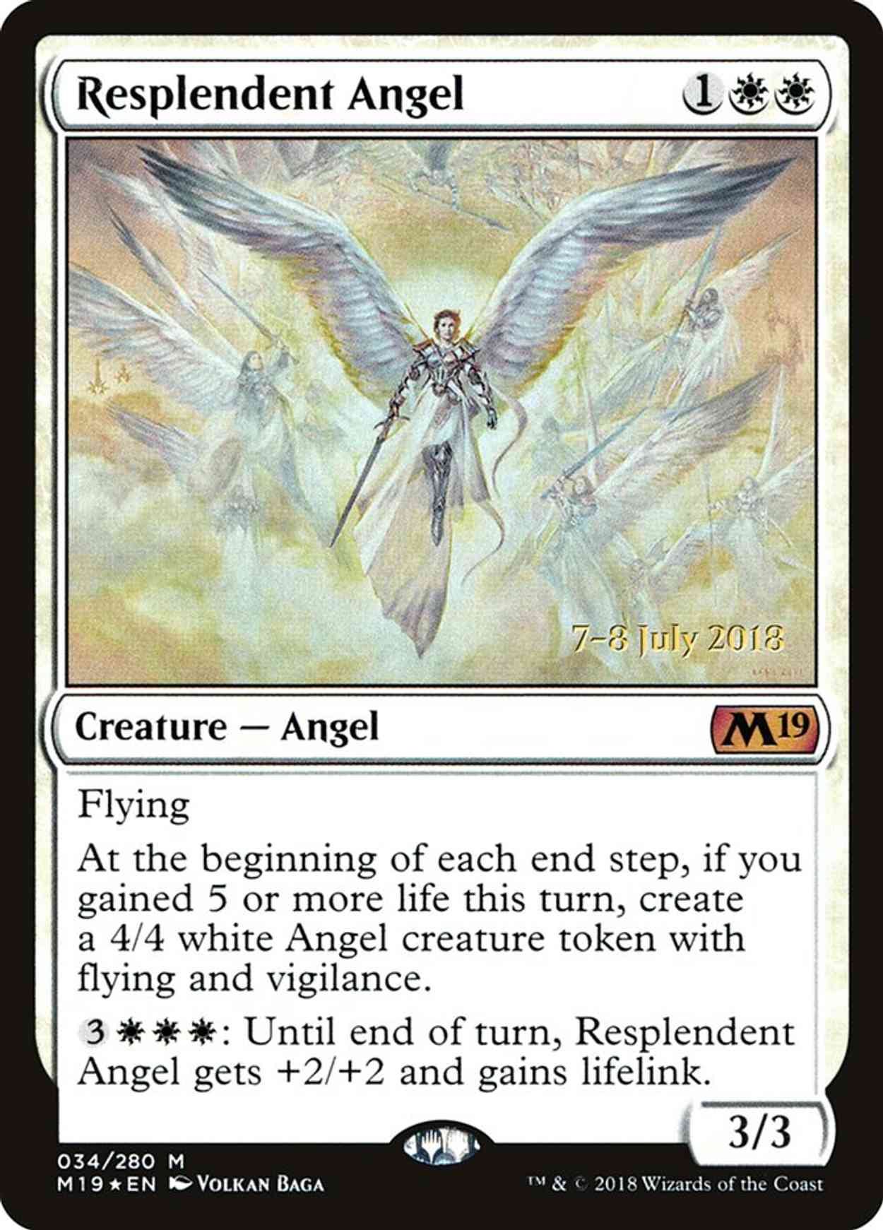 Resplendent Angel (M19) magic card front