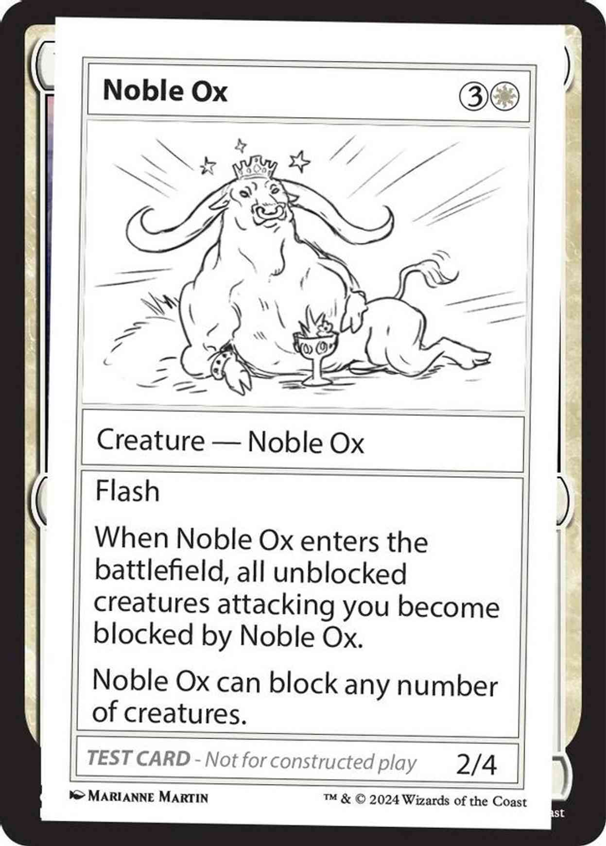 Noble Ox magic card front