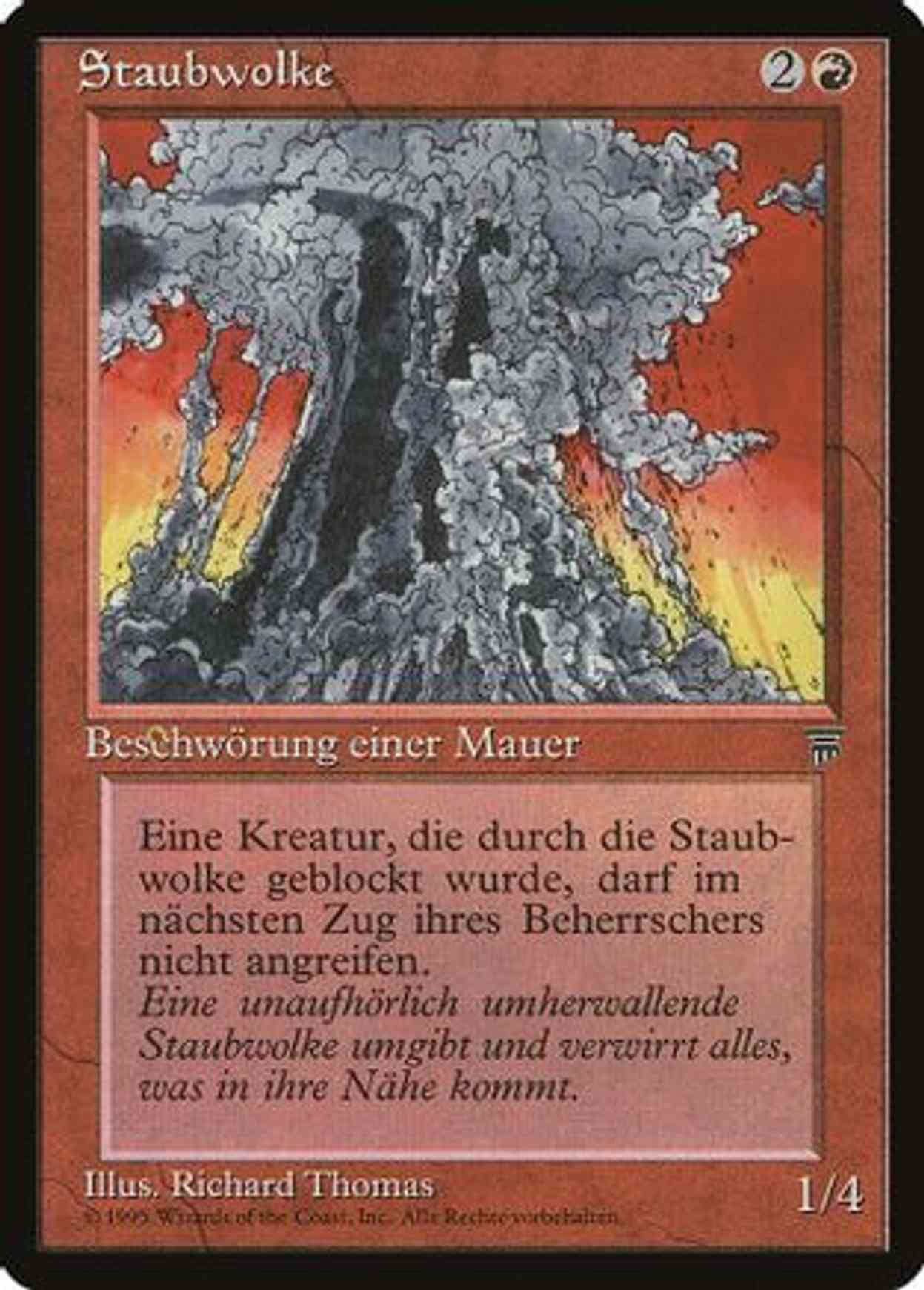 Wall of Dust (German) - "Staubwolke" magic card front