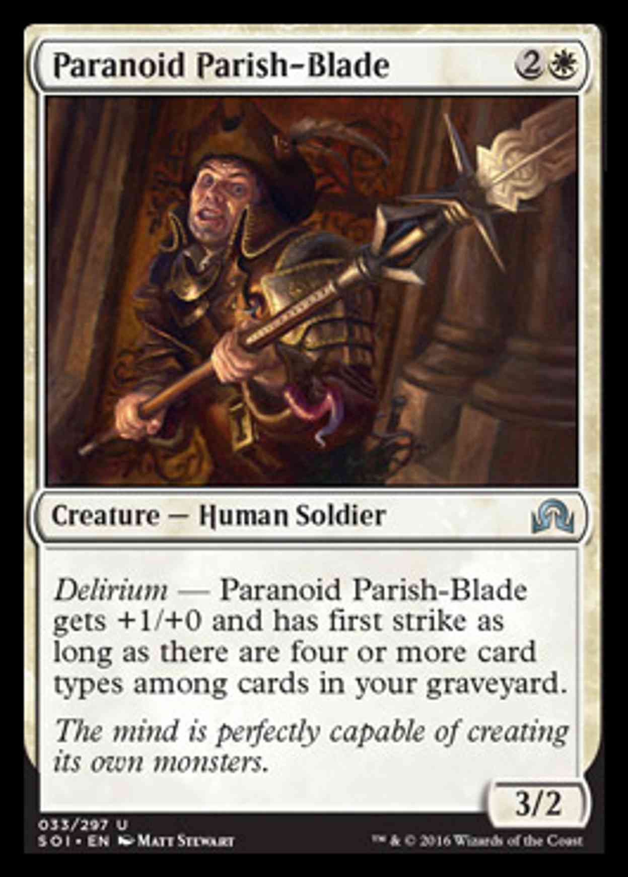 Paranoid Parish-Blade magic card front