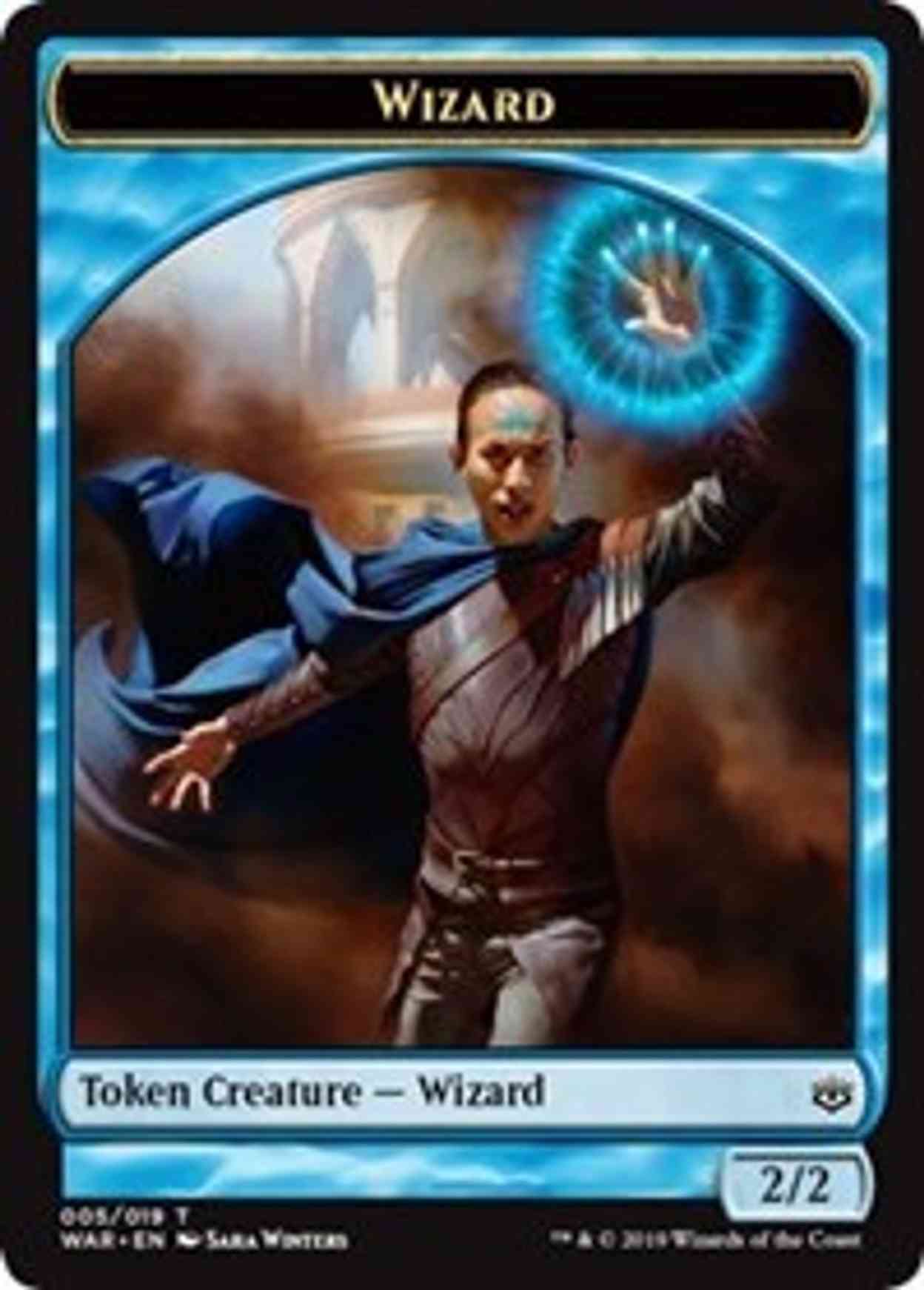 Wizard Token magic card front