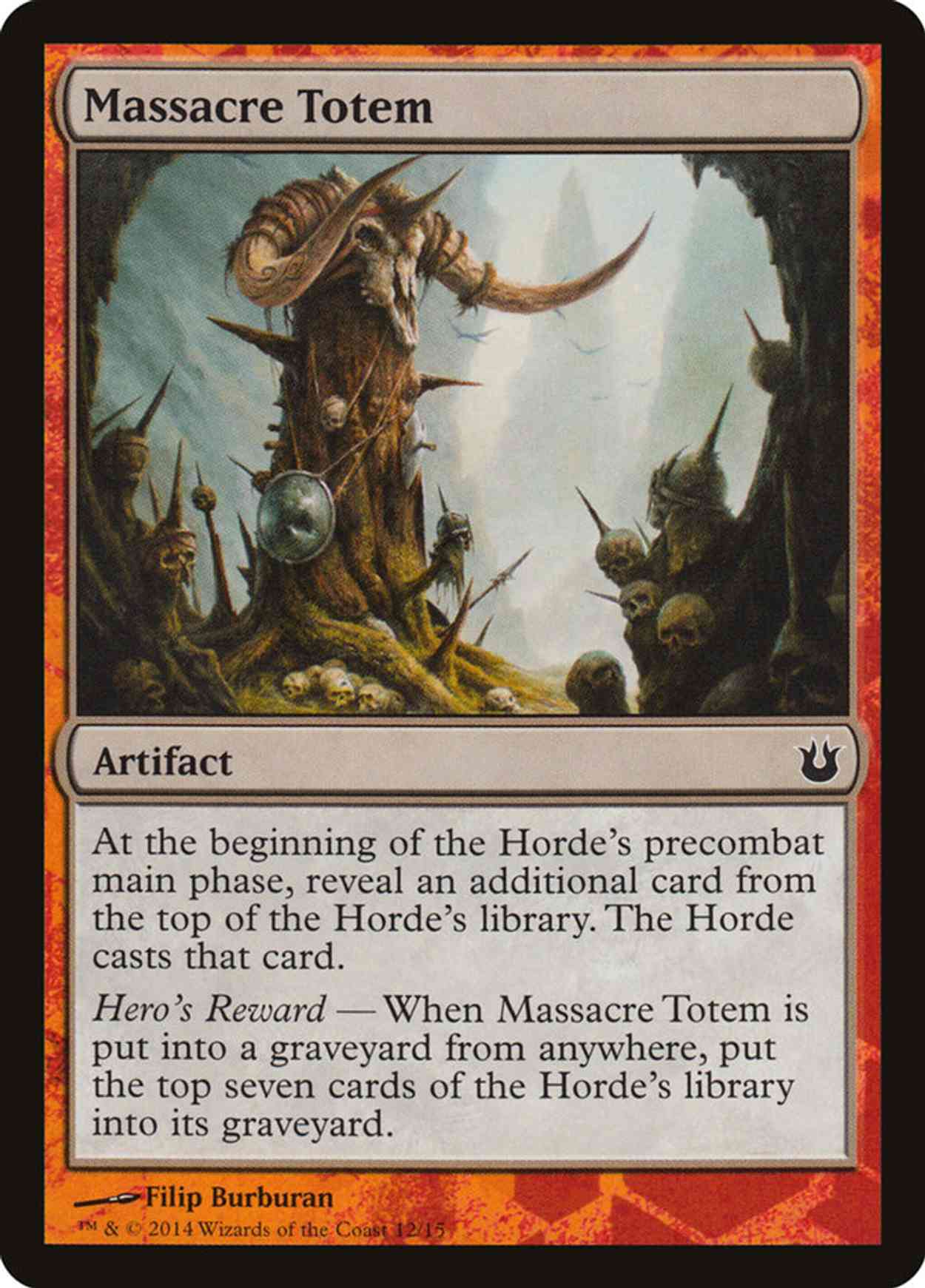 Massacre Totem magic card front