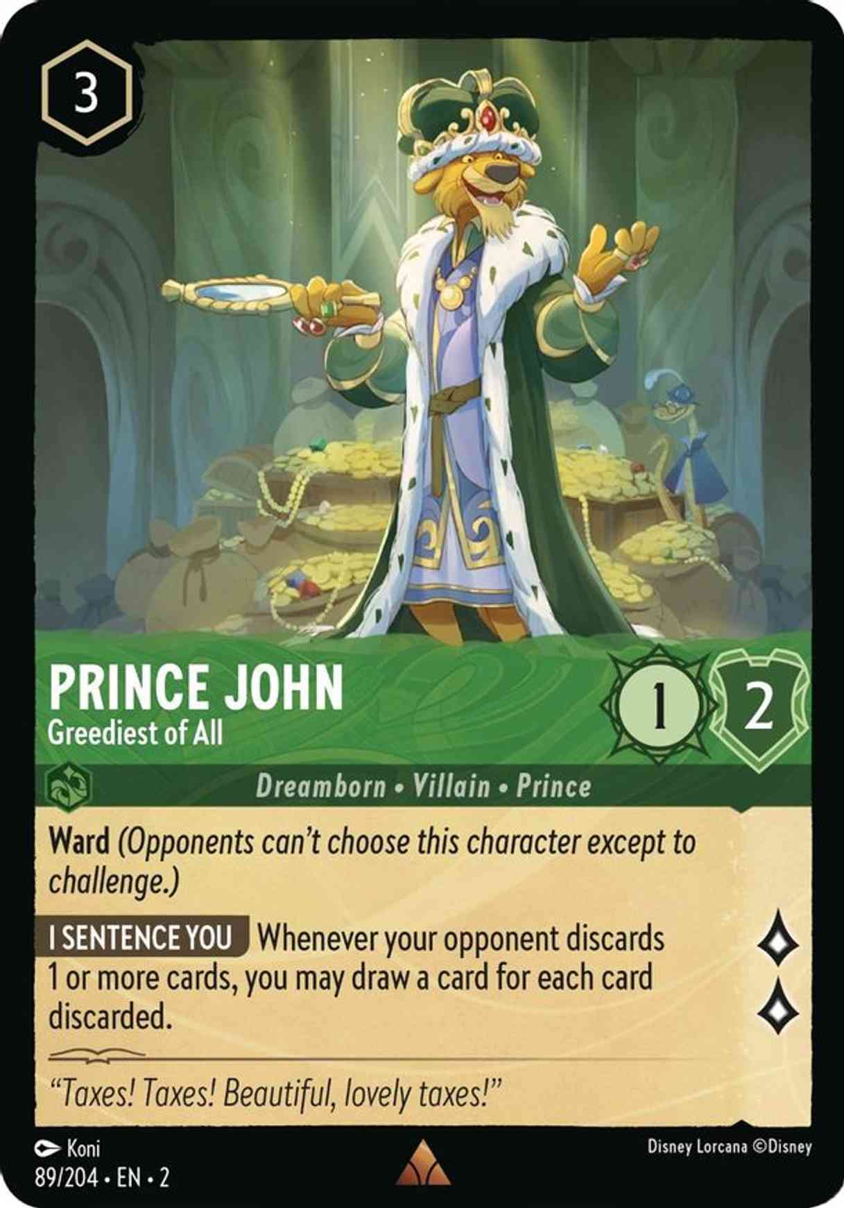 Prince John - Greediest of All magic card front