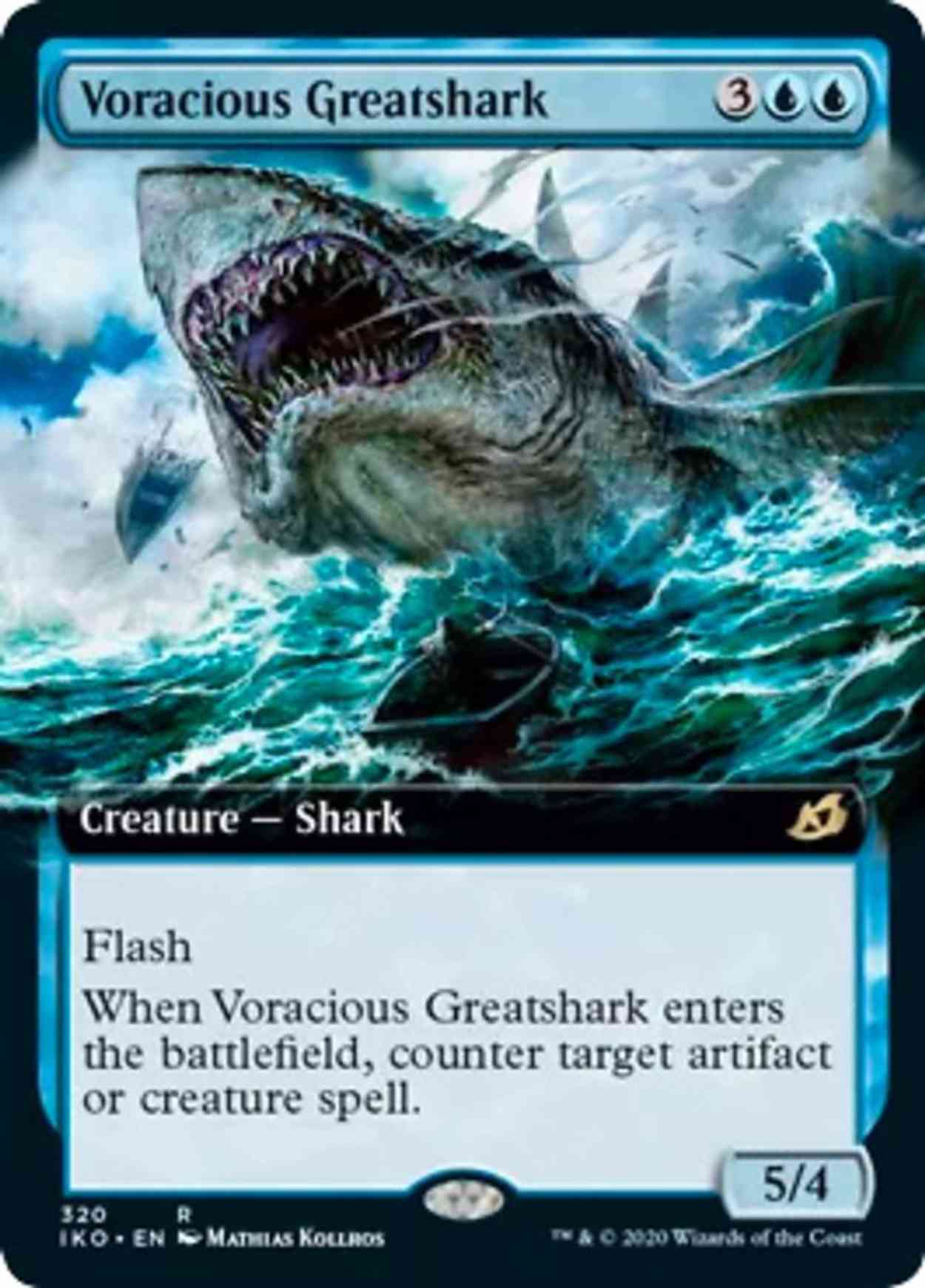 Voracious Greatshark (Extended Art) magic card front