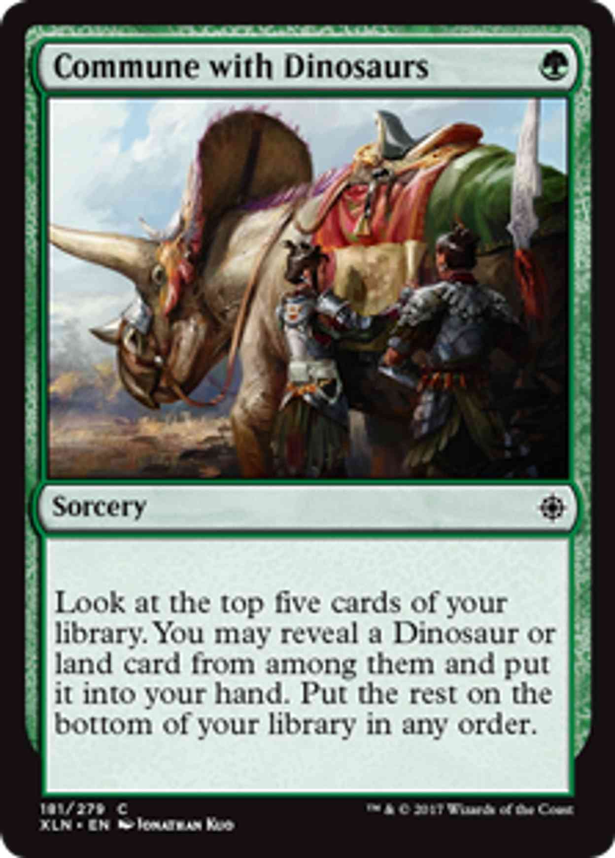 Commune with Dinosaurs magic card front