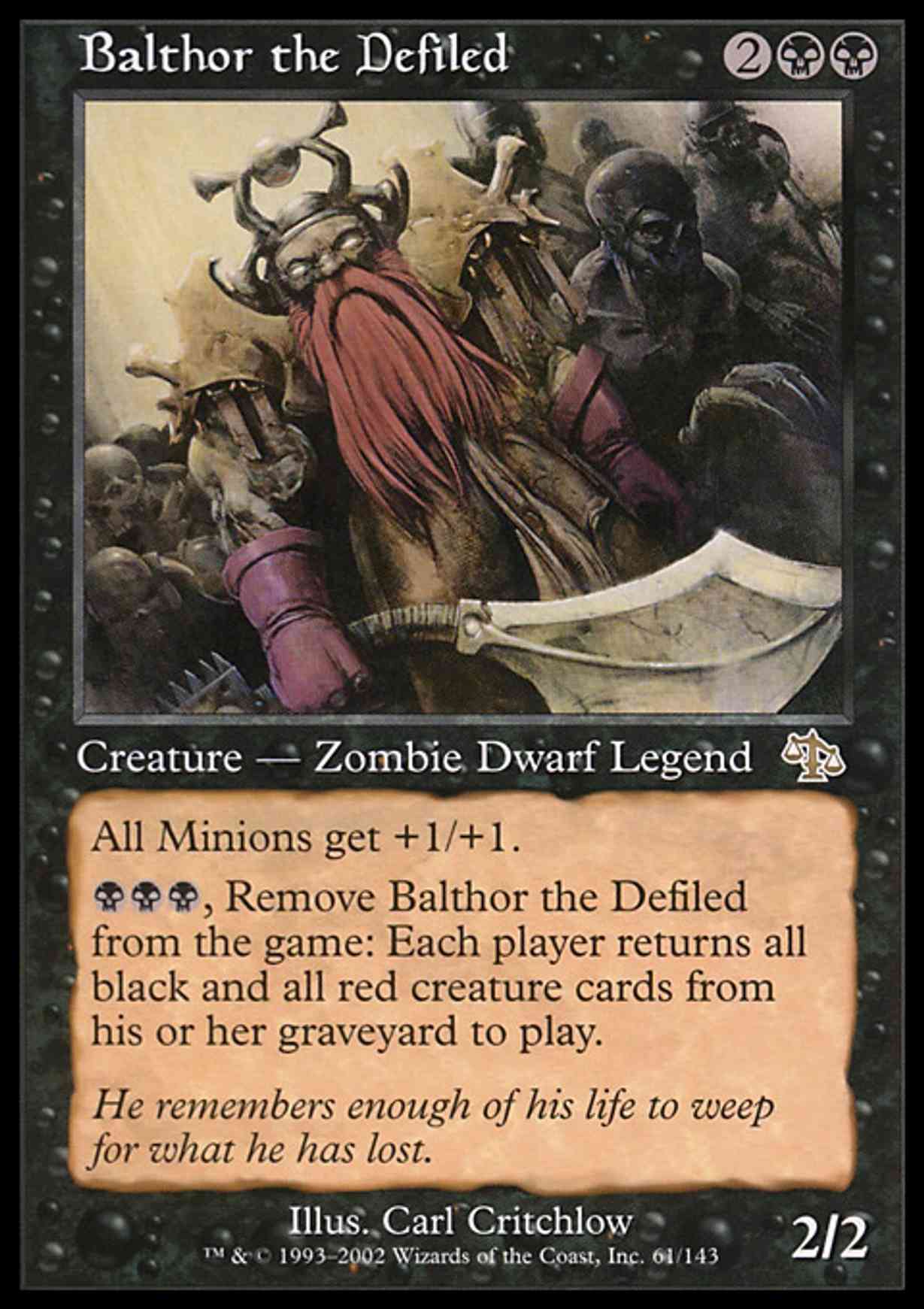 Balthor the Defiled magic card front