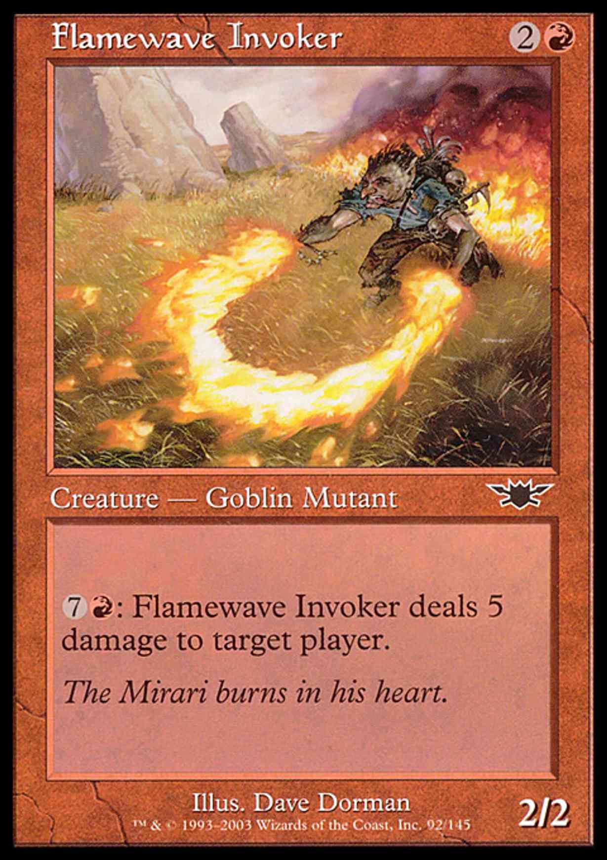 Flamewave Invoker magic card front