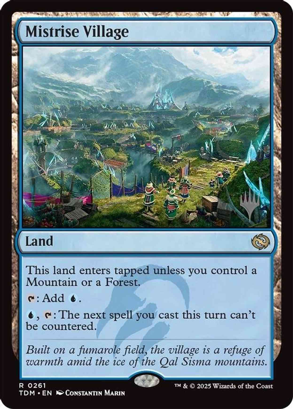 Mistrise Village magic card front
