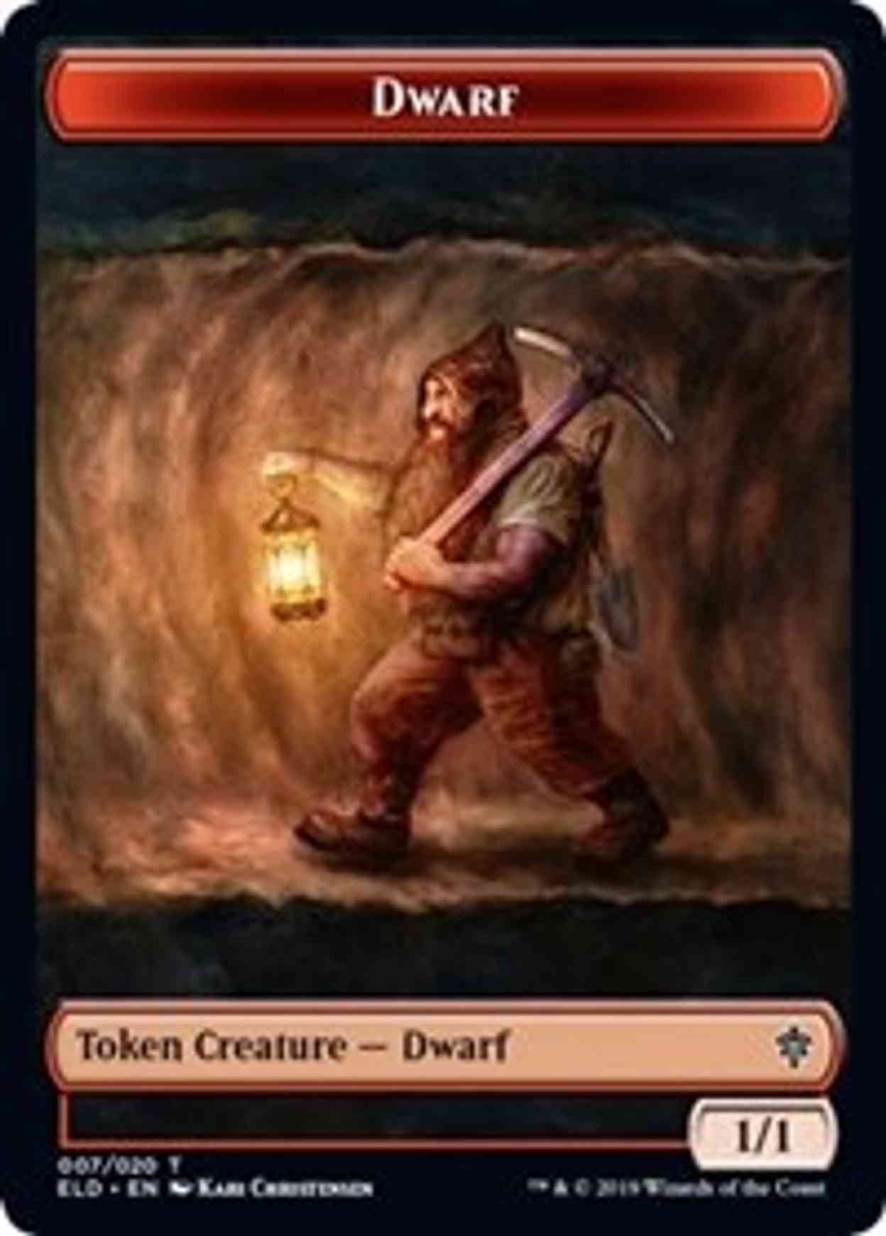 Dwarf Token magic card front