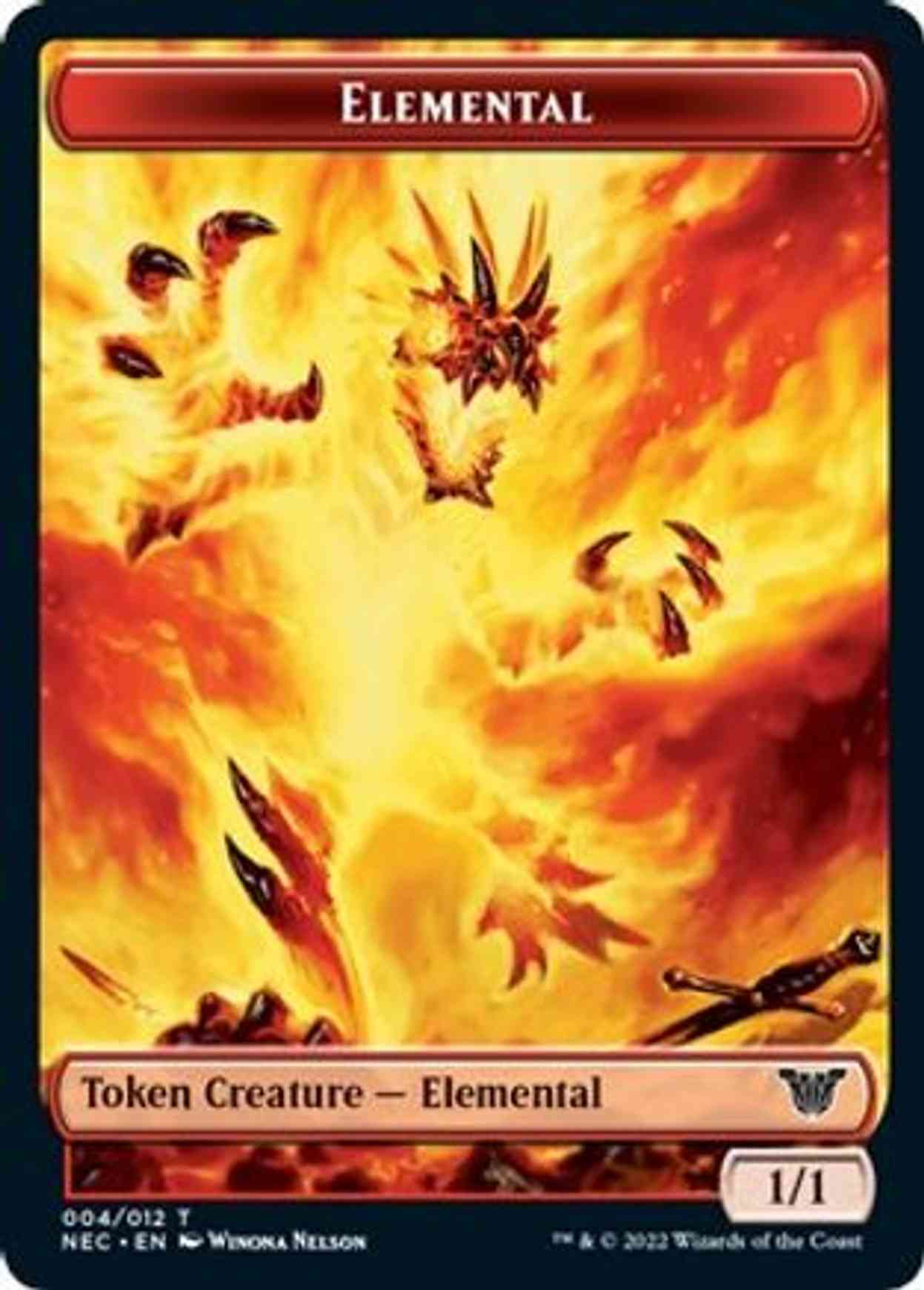 Elemental // Spirit (009) Double Sided Token magic card front