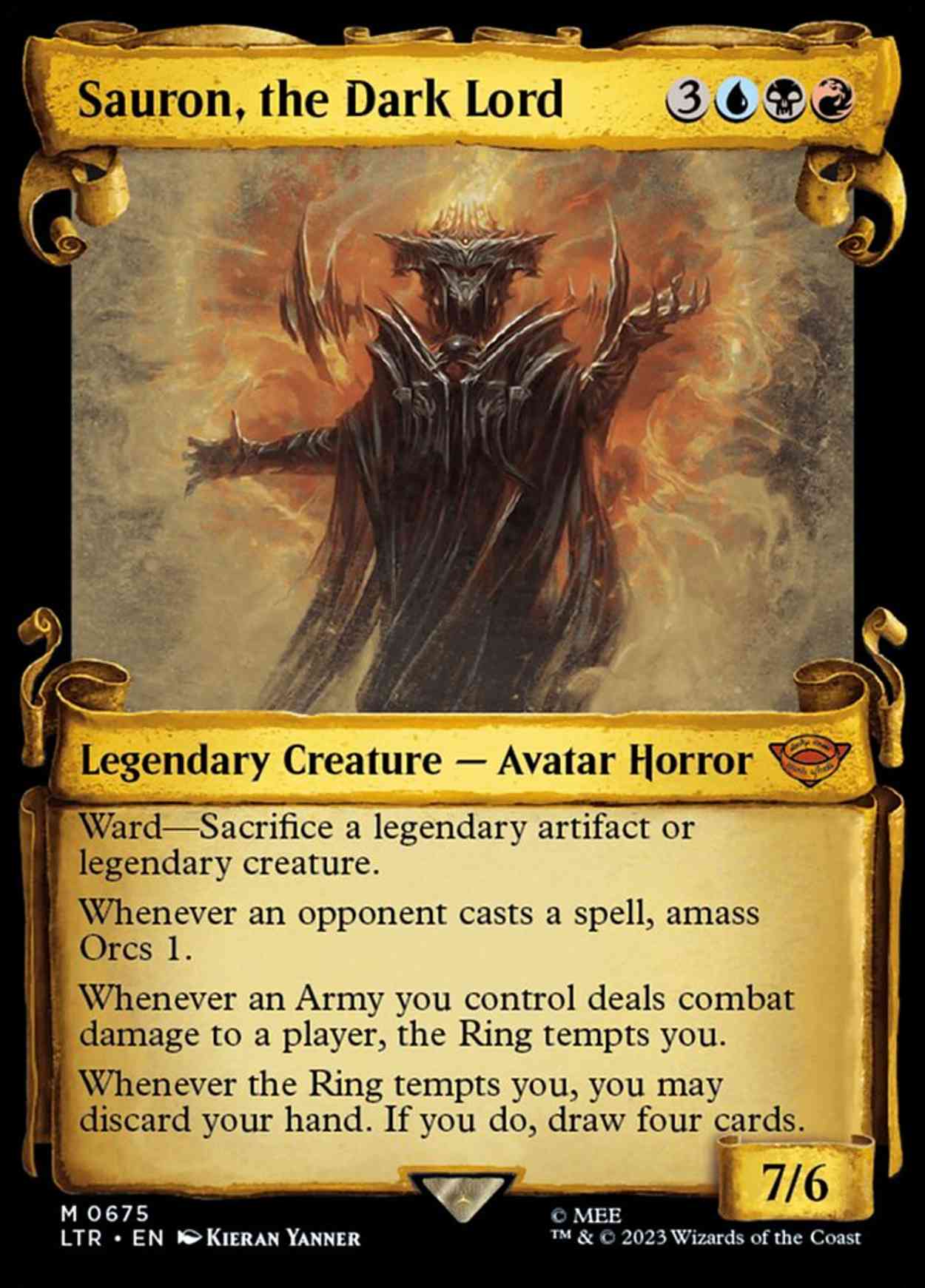 Sauron, the Dark Lord (Showcase Scrolls) magic card front