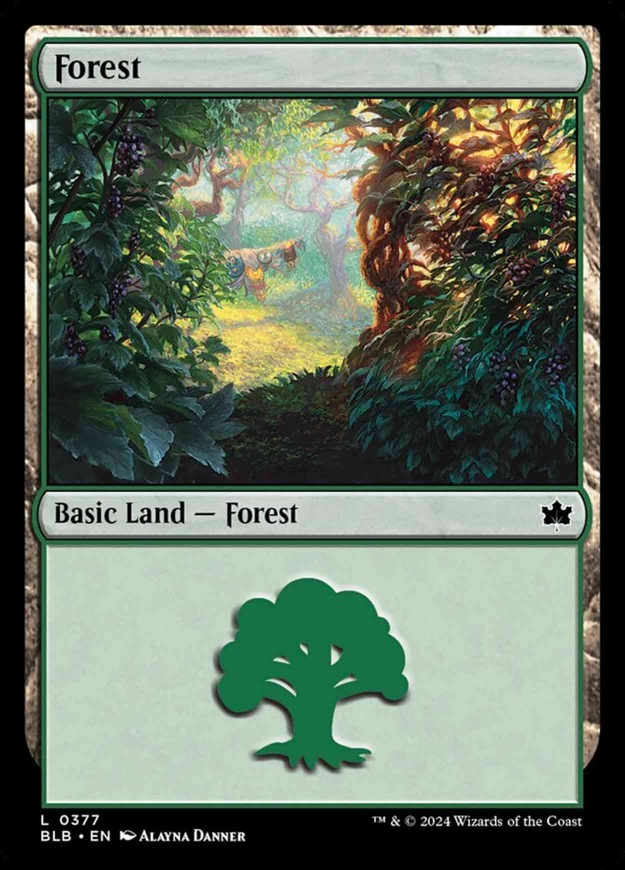 Forest (0377) magic card front