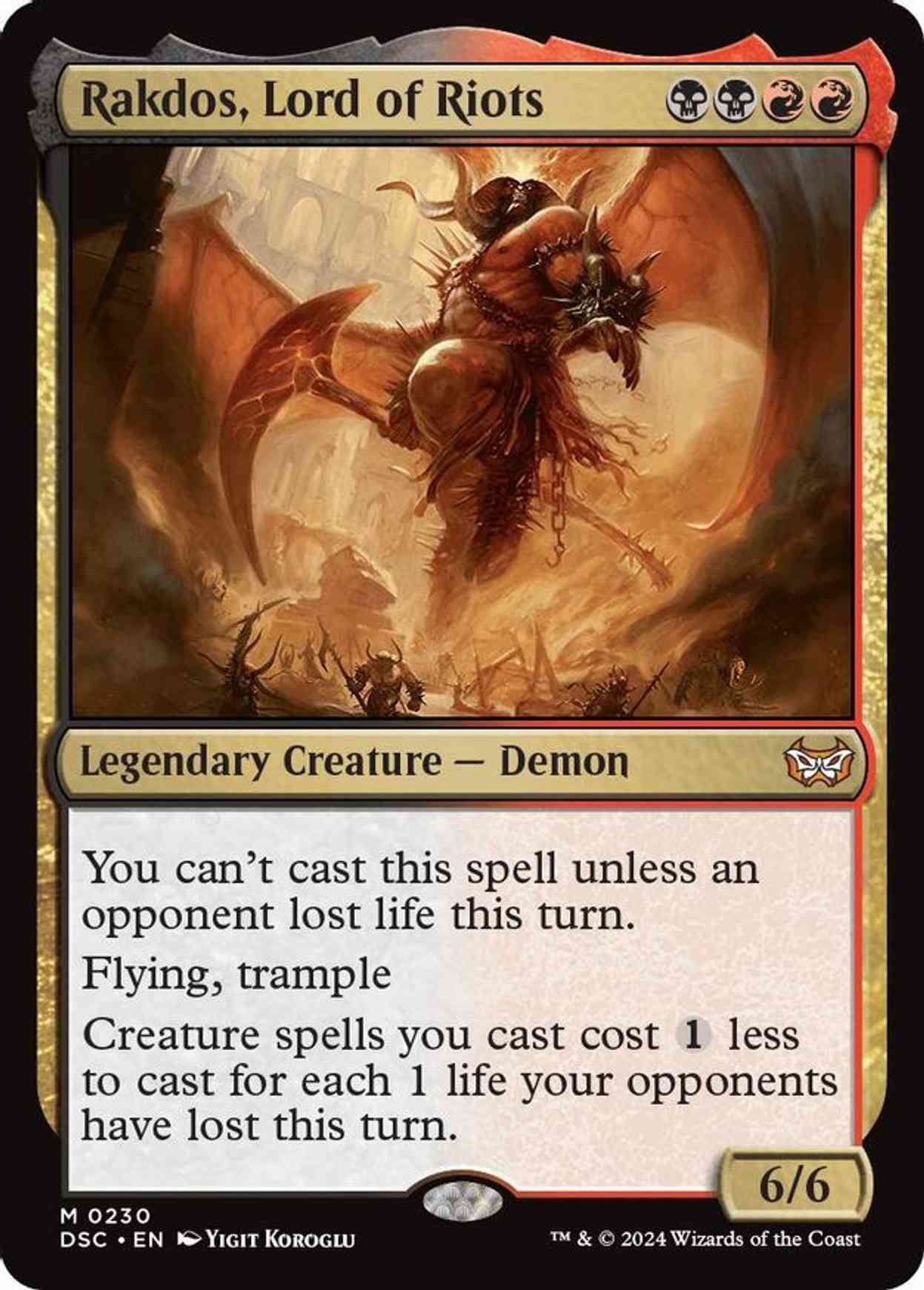 Rakdos, Lord of Riots magic card front