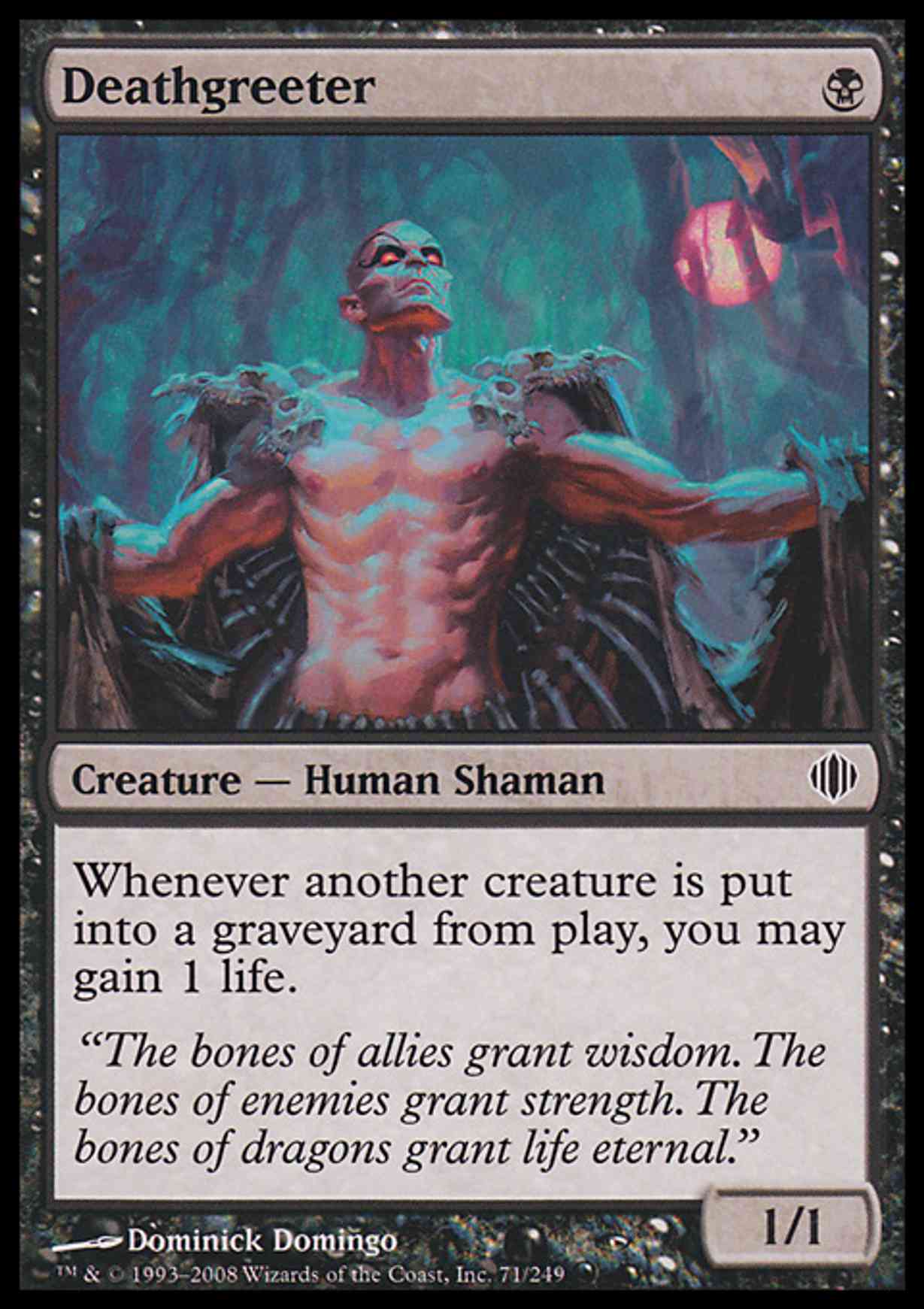 Deathgreeter magic card front