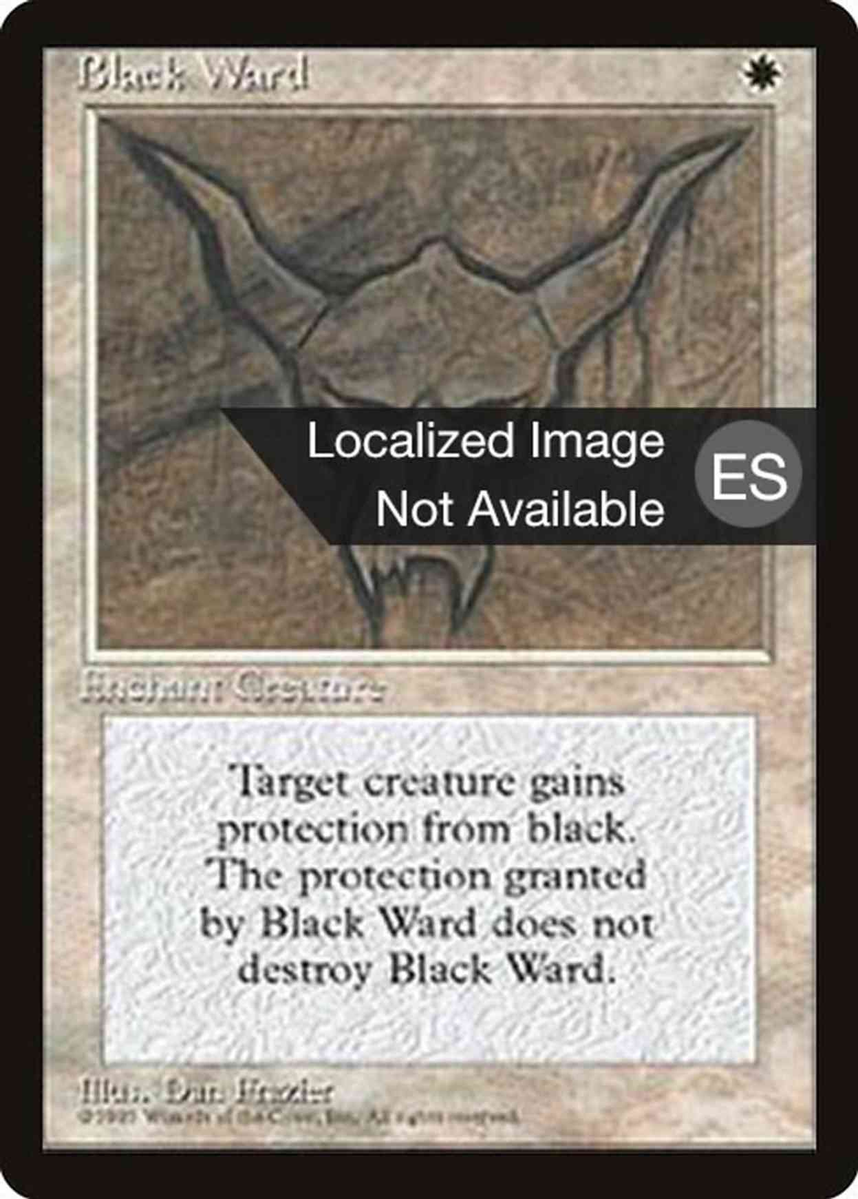 Black Ward magic card front