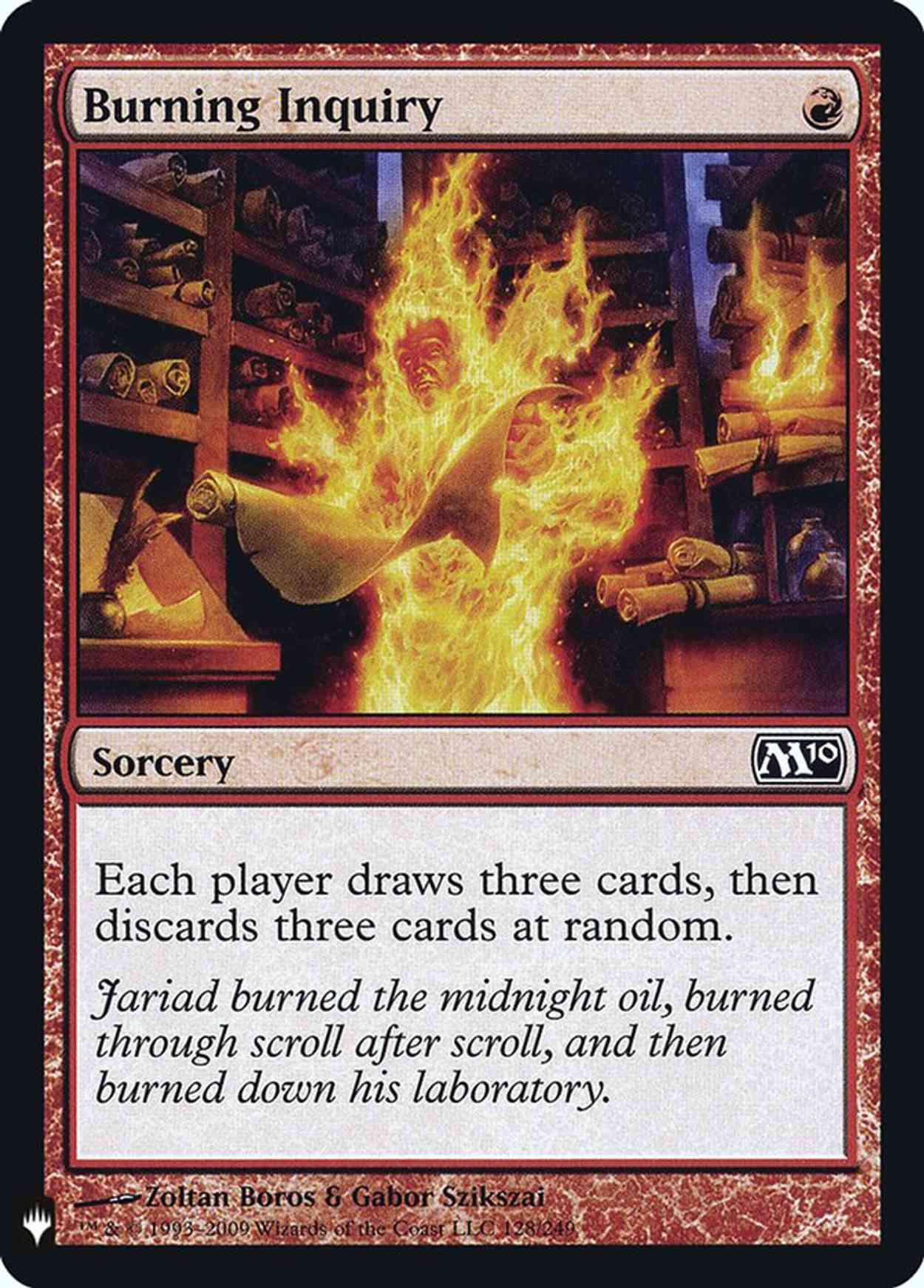 Burning Inquiry magic card front