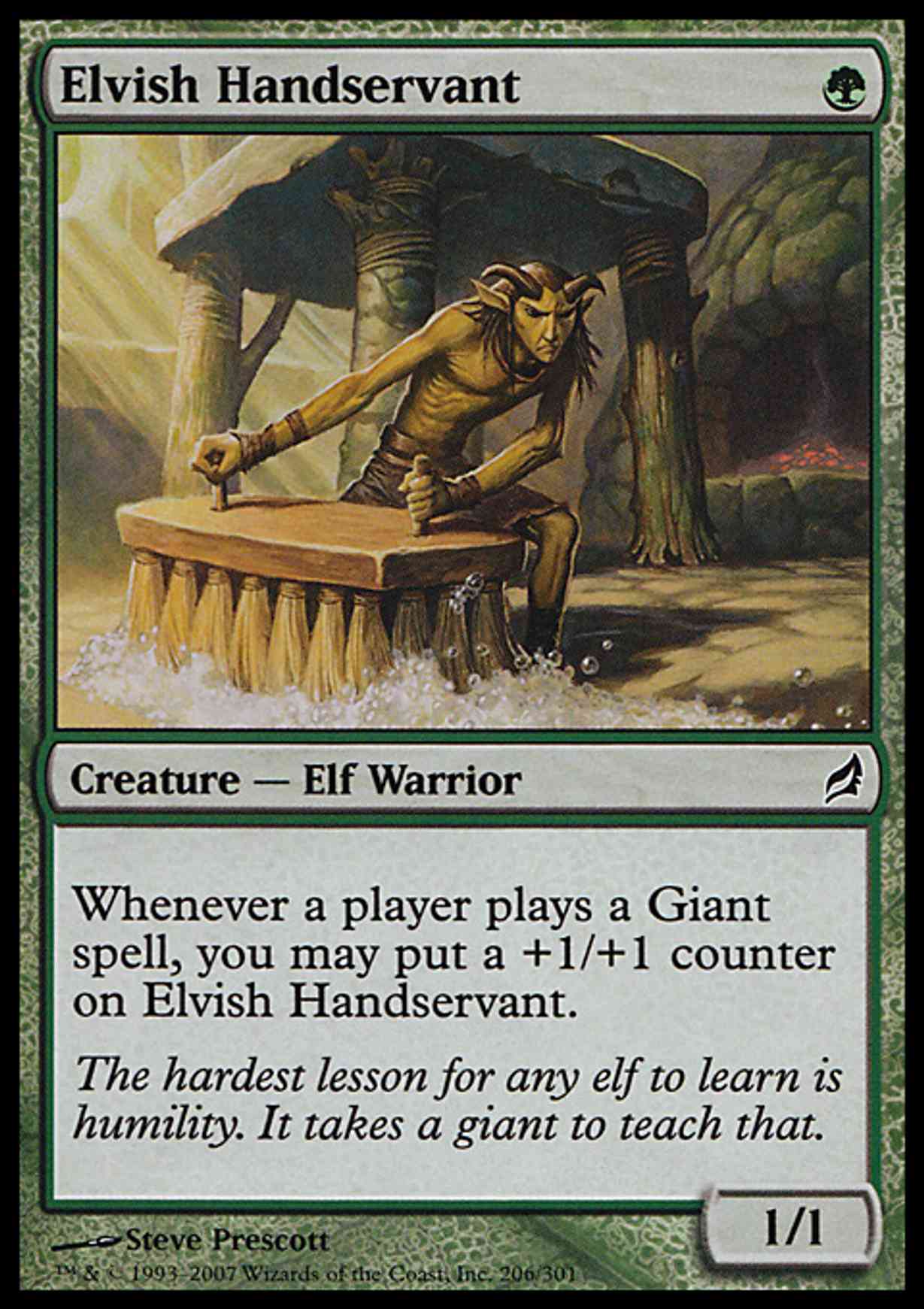 Elvish Handservant magic card front