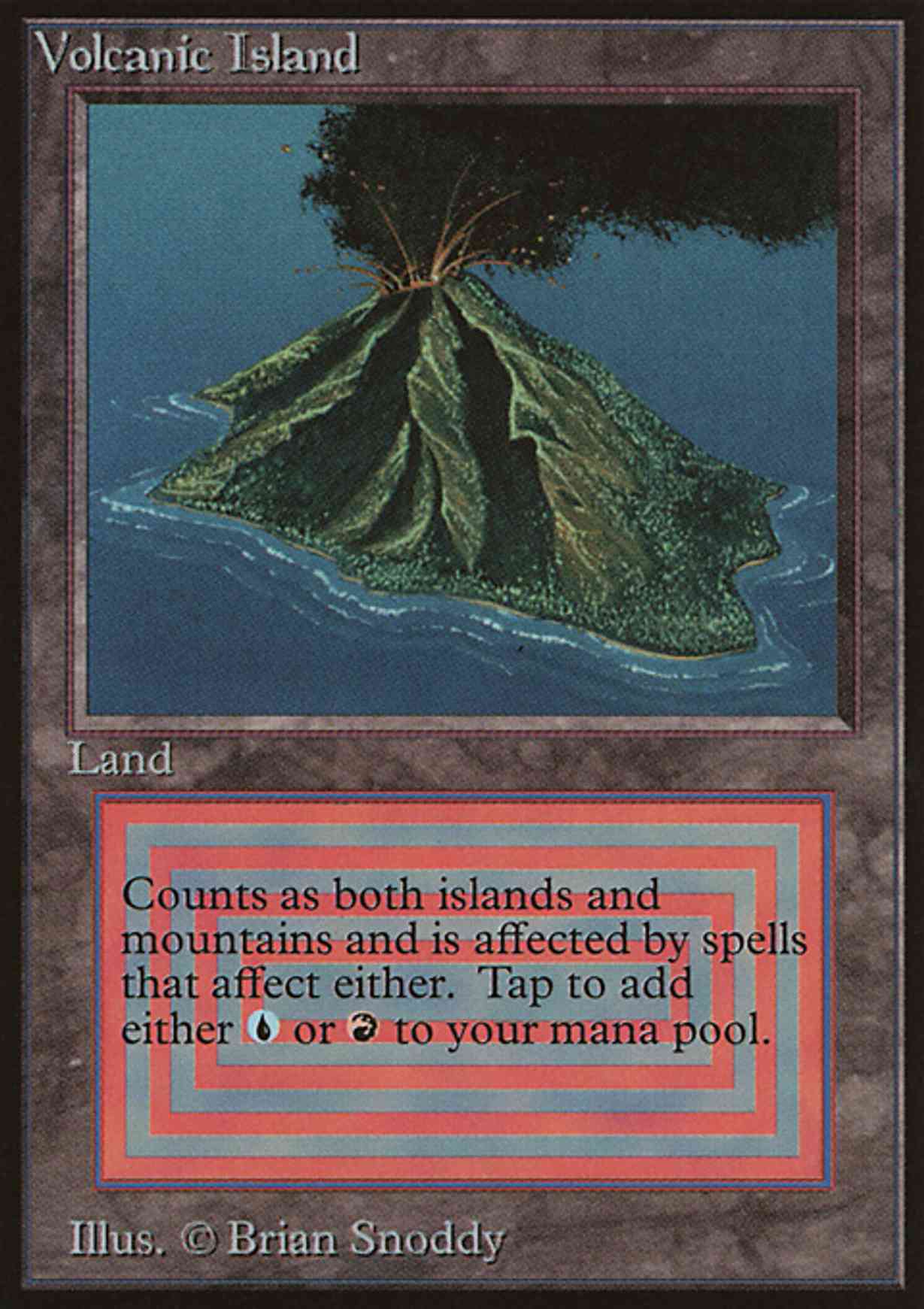 Volcanic Island magic card front