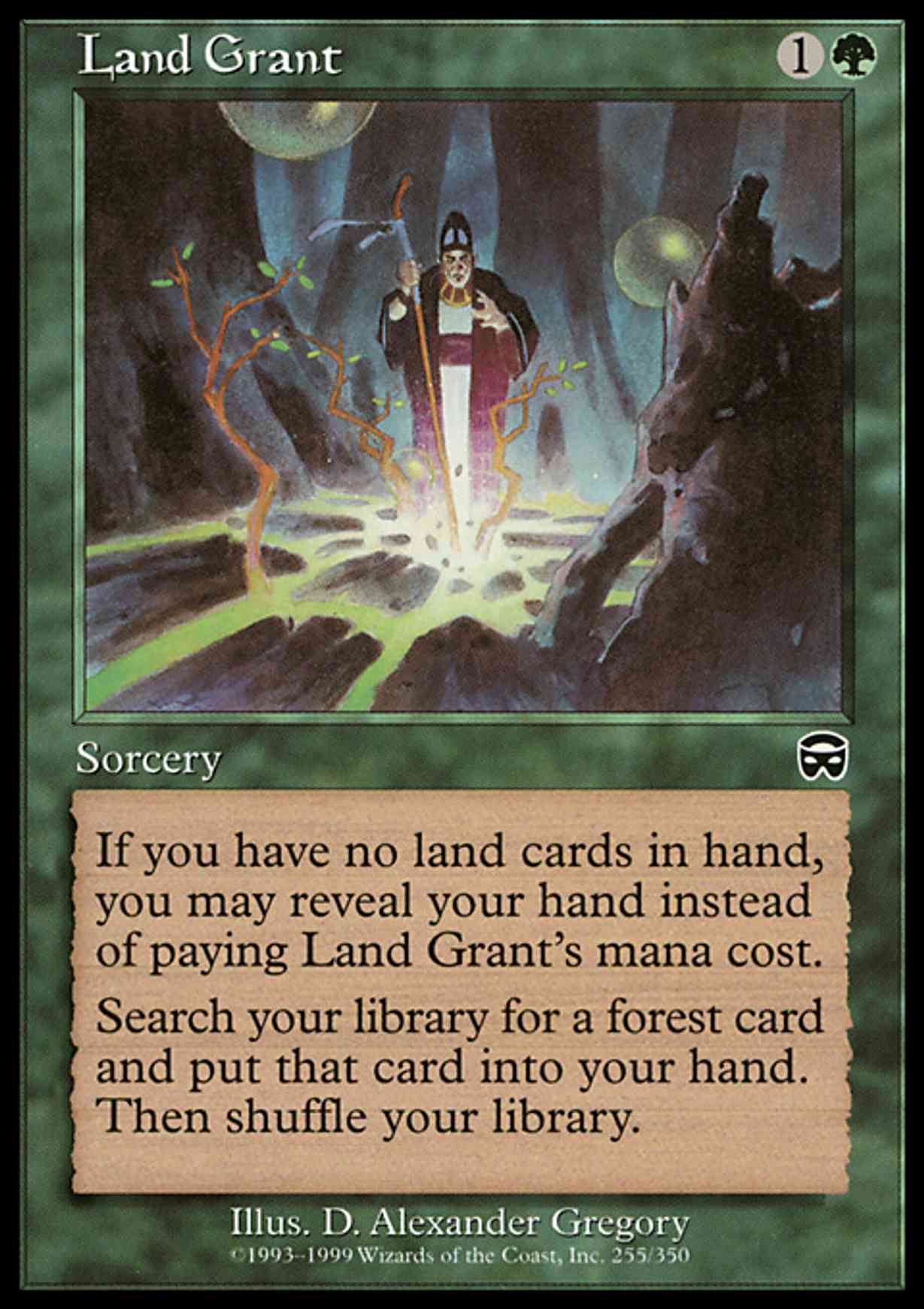 Land Grant magic card front