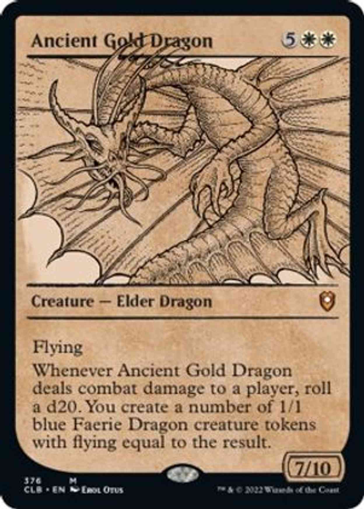 Ancient Gold Dragon (Showcase) magic card front