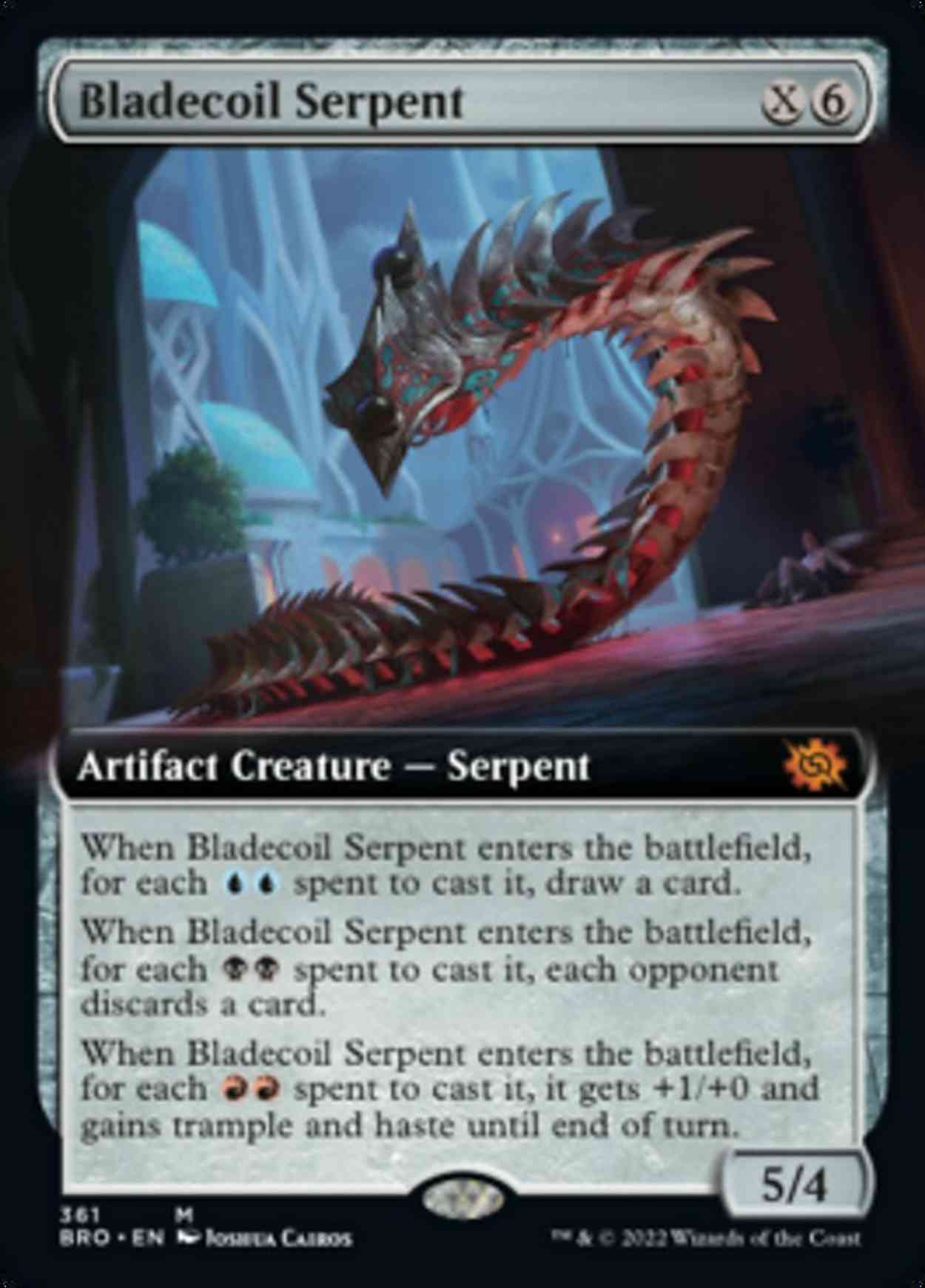 Bladecoil Serpent (Extended Art) magic card front
