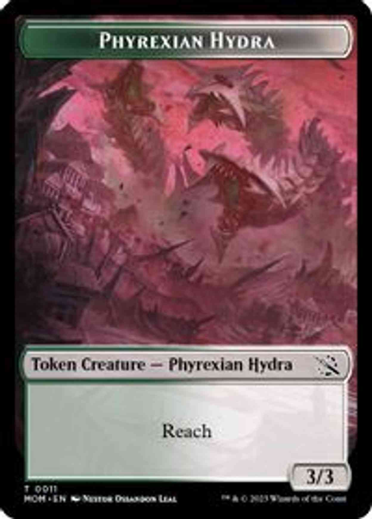 Phyrexian Hydra (0011) Token magic card front