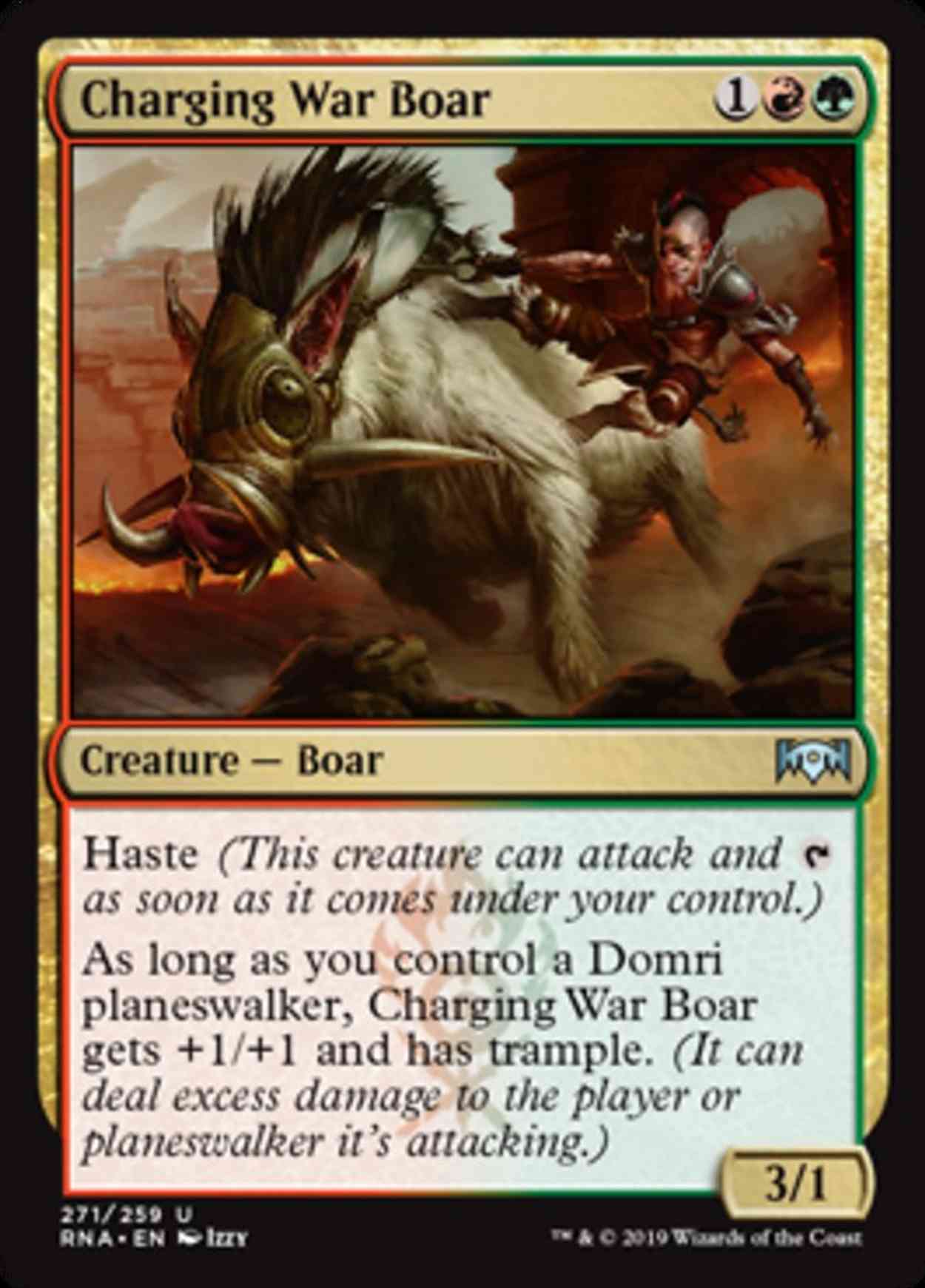 Charging War Boar magic card front