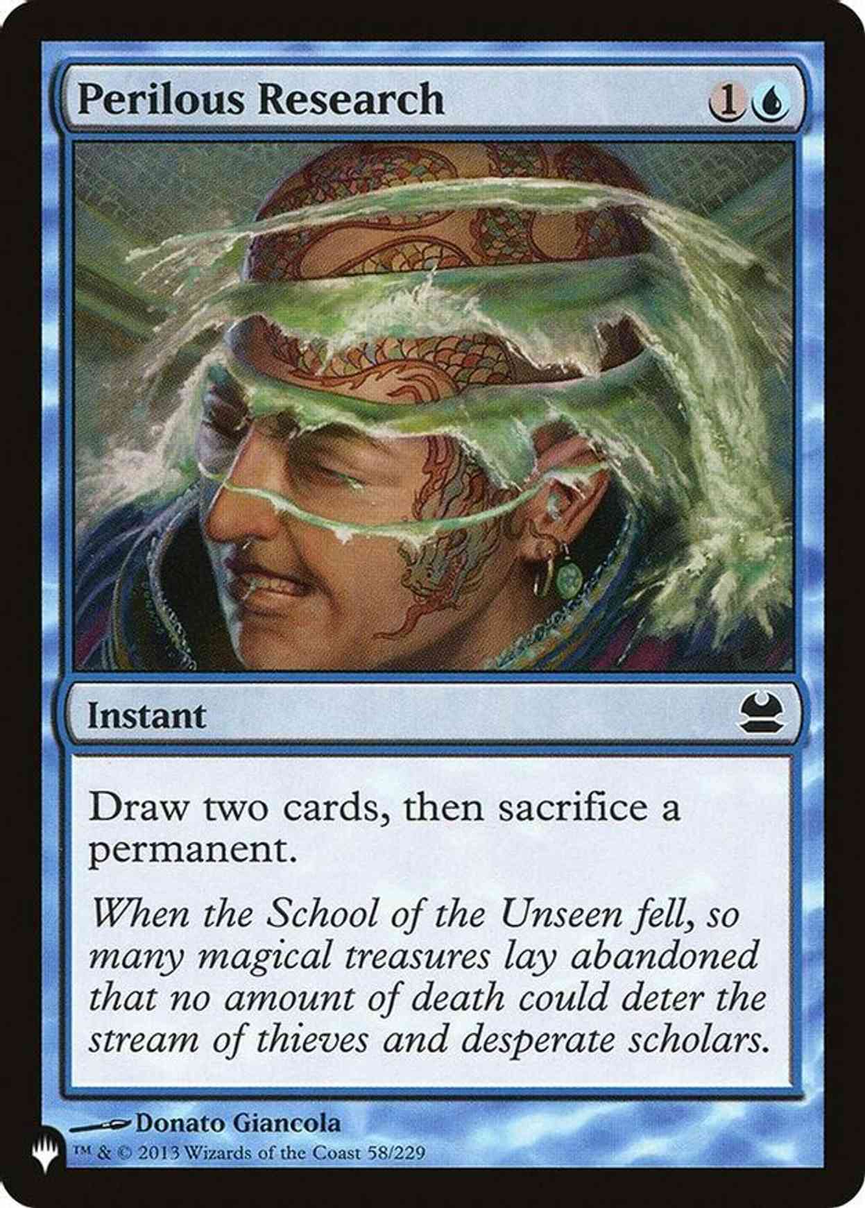 Perilous Research magic card front