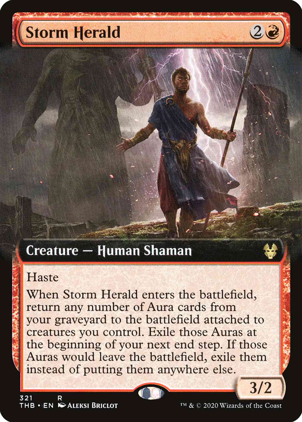 Storm Herald (Extended Art) magic card front